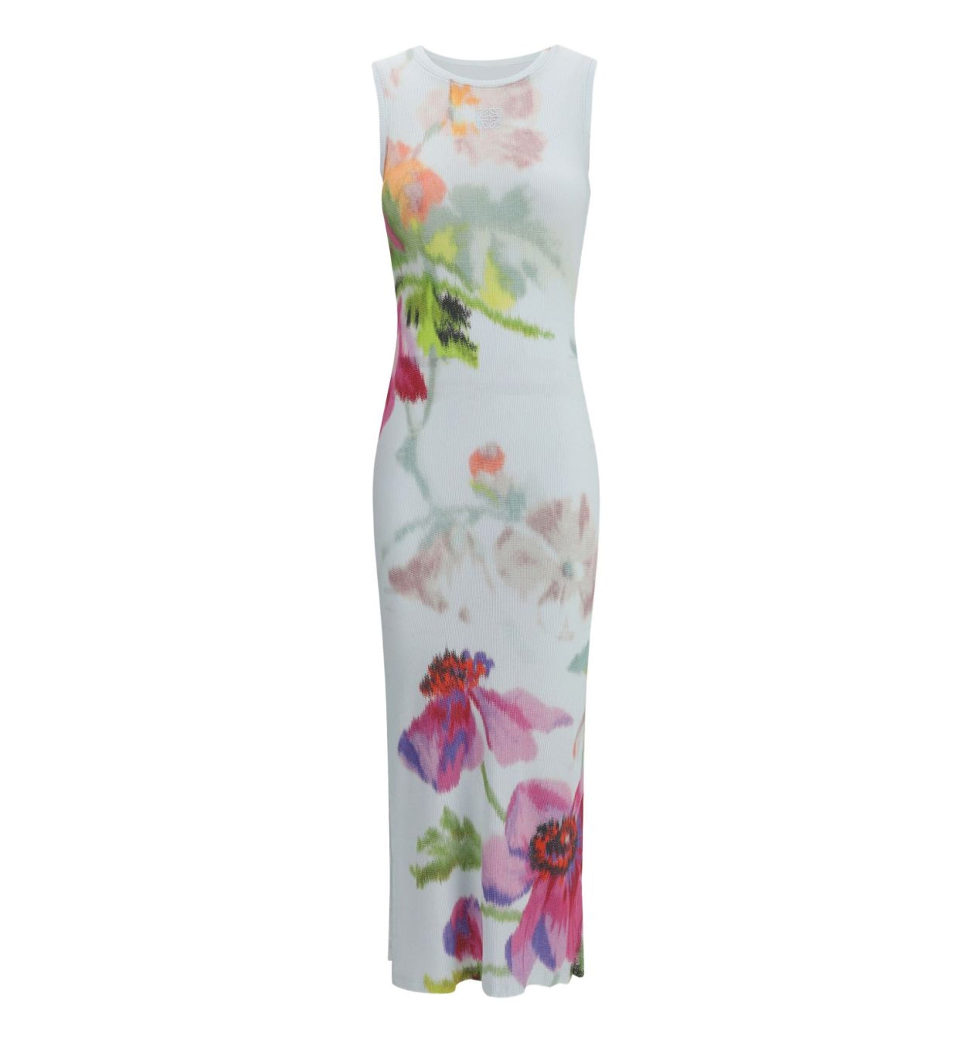 Tank dress in silk and cotton