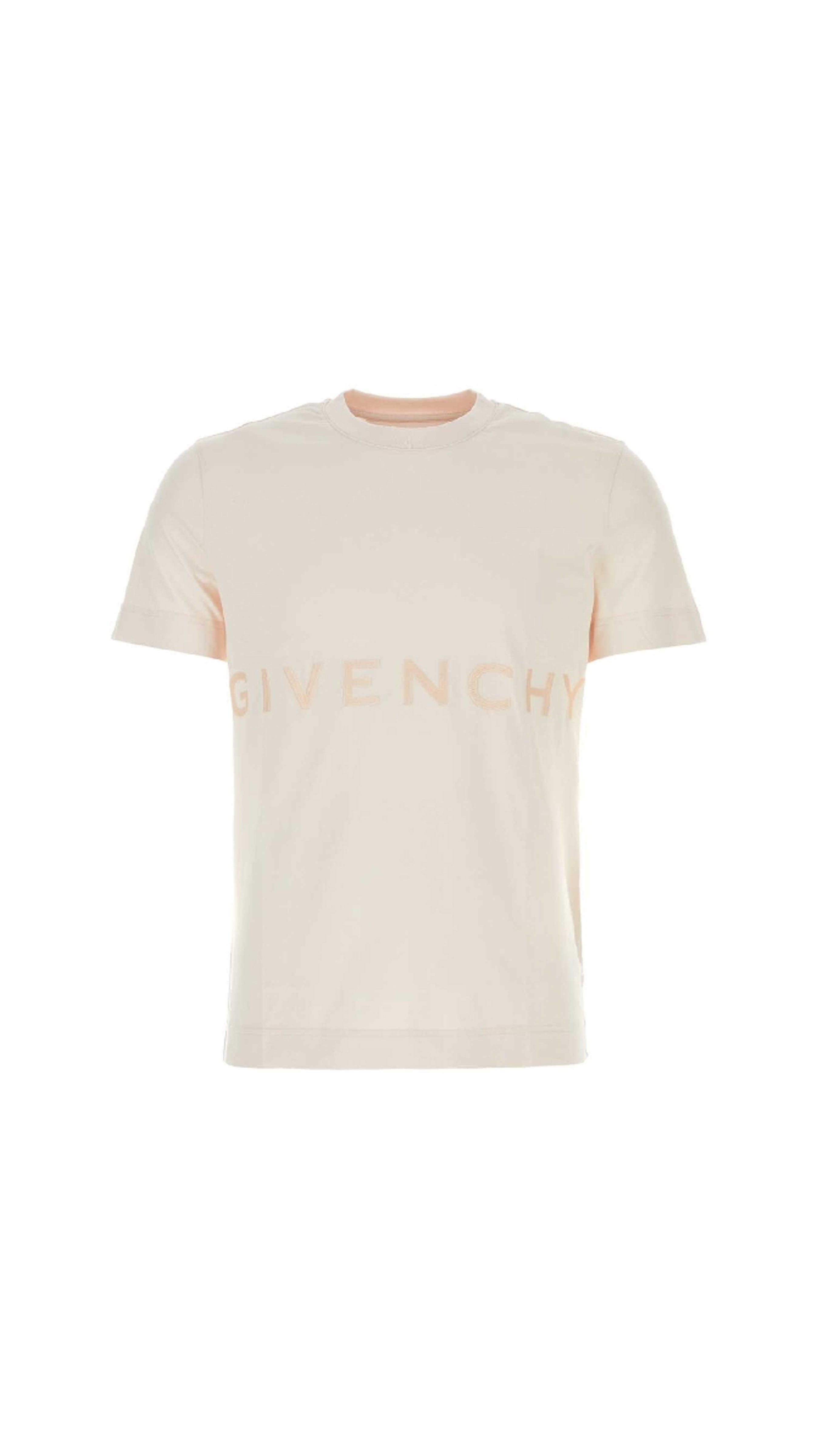 4G Slim Fit T-shirt In Cotton - Nude Pink