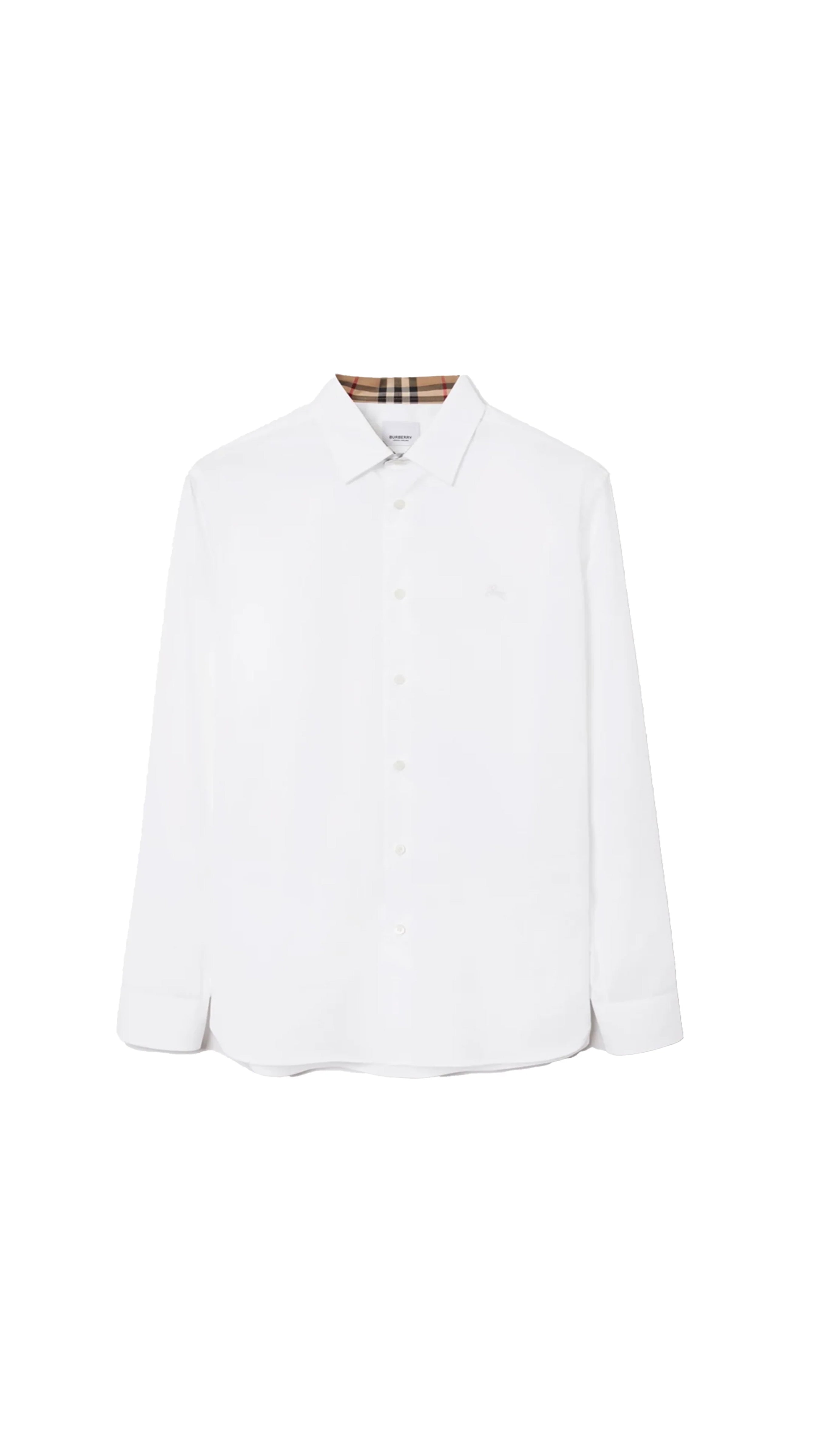Stretch Cotton Shirt - White