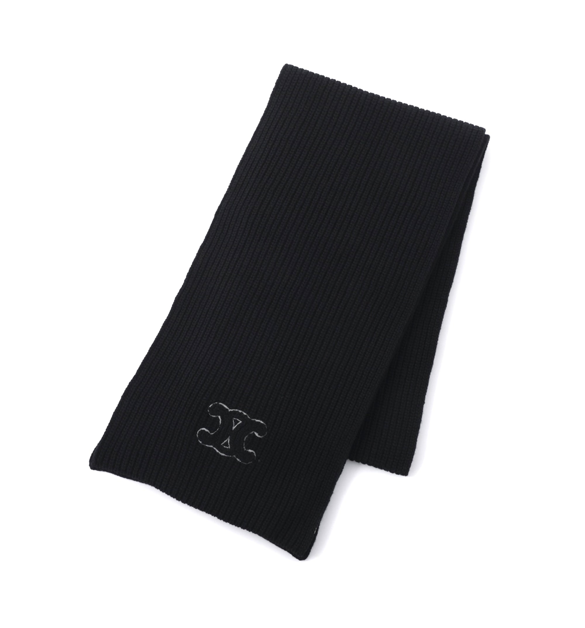 Wool Triomphe Scarf - Black