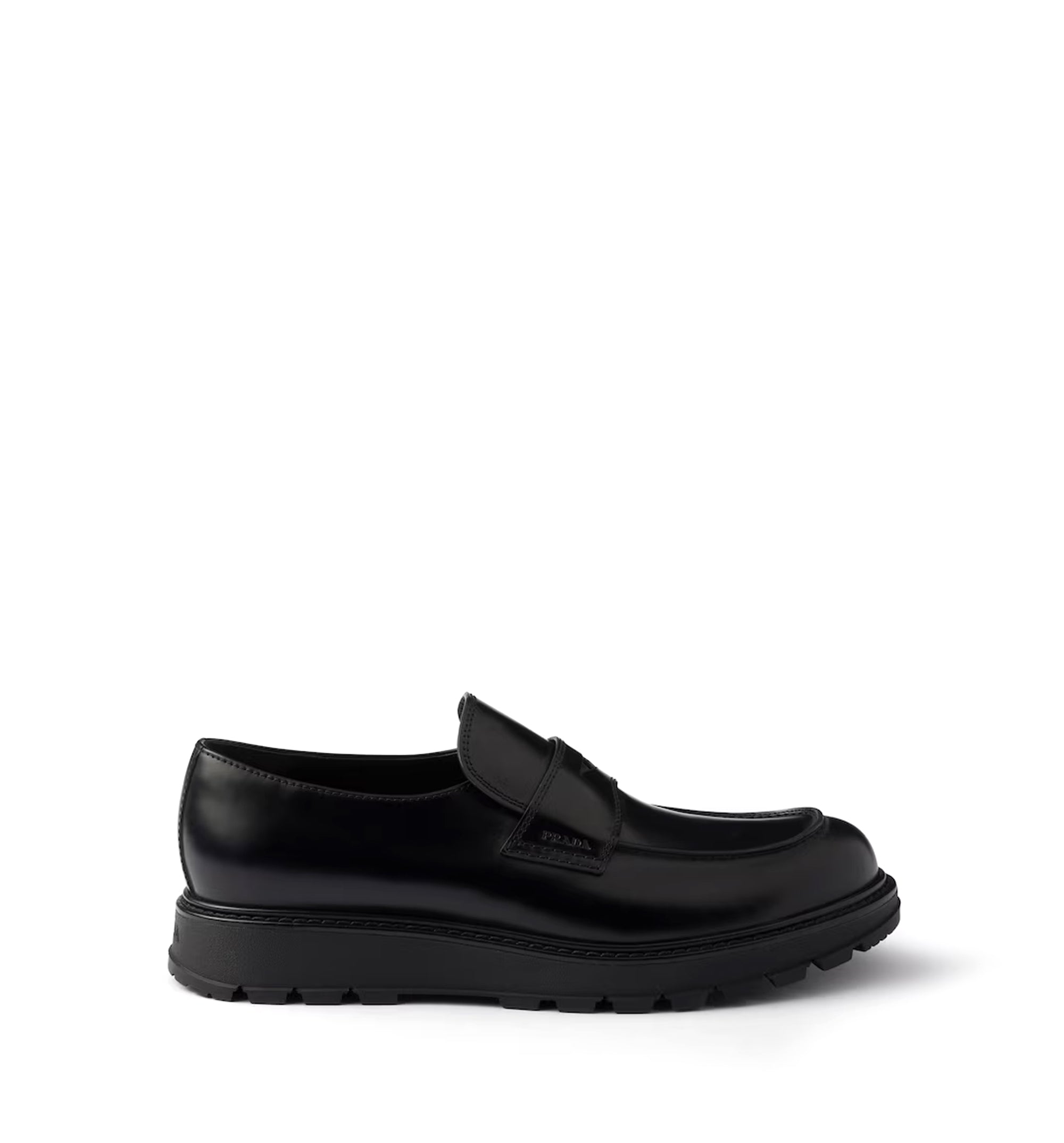 Brushed leather loafers