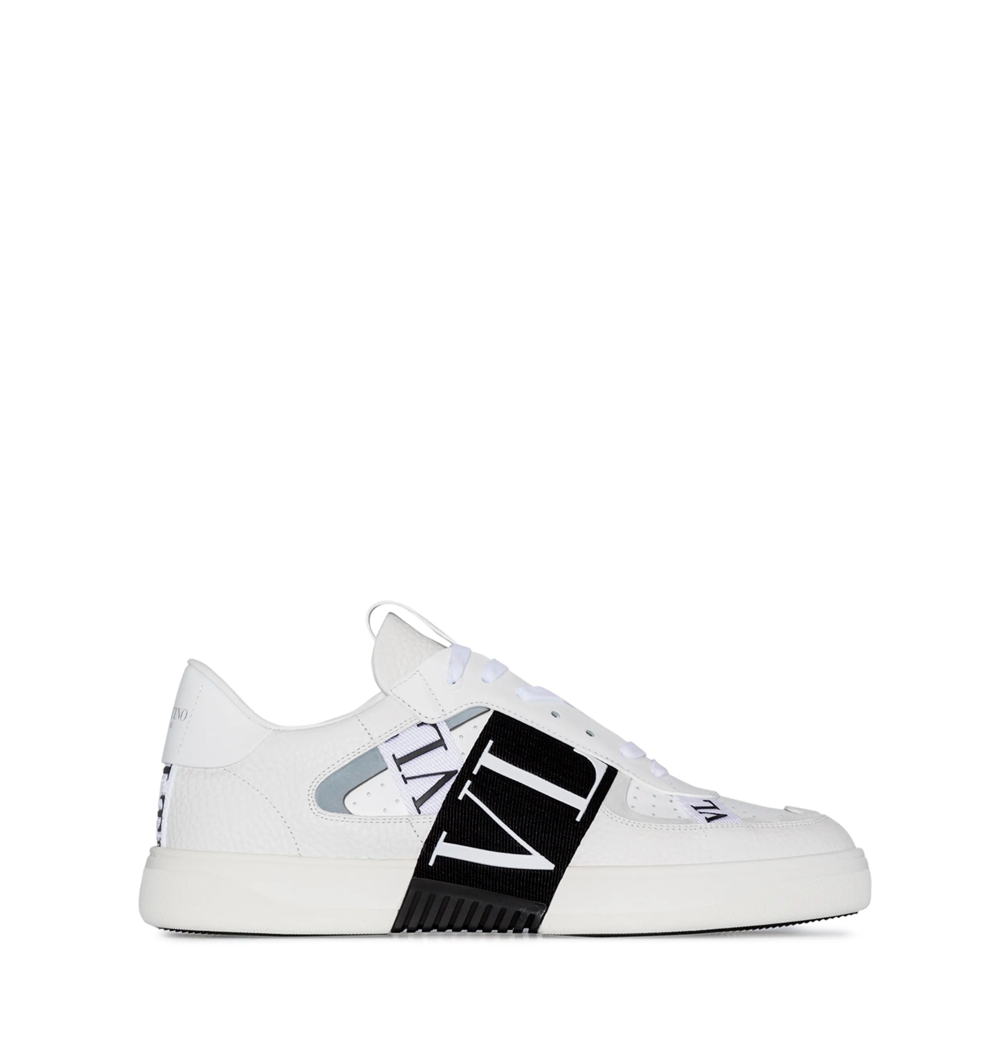 Vltn Leather Slip-on Trainer In Neutral