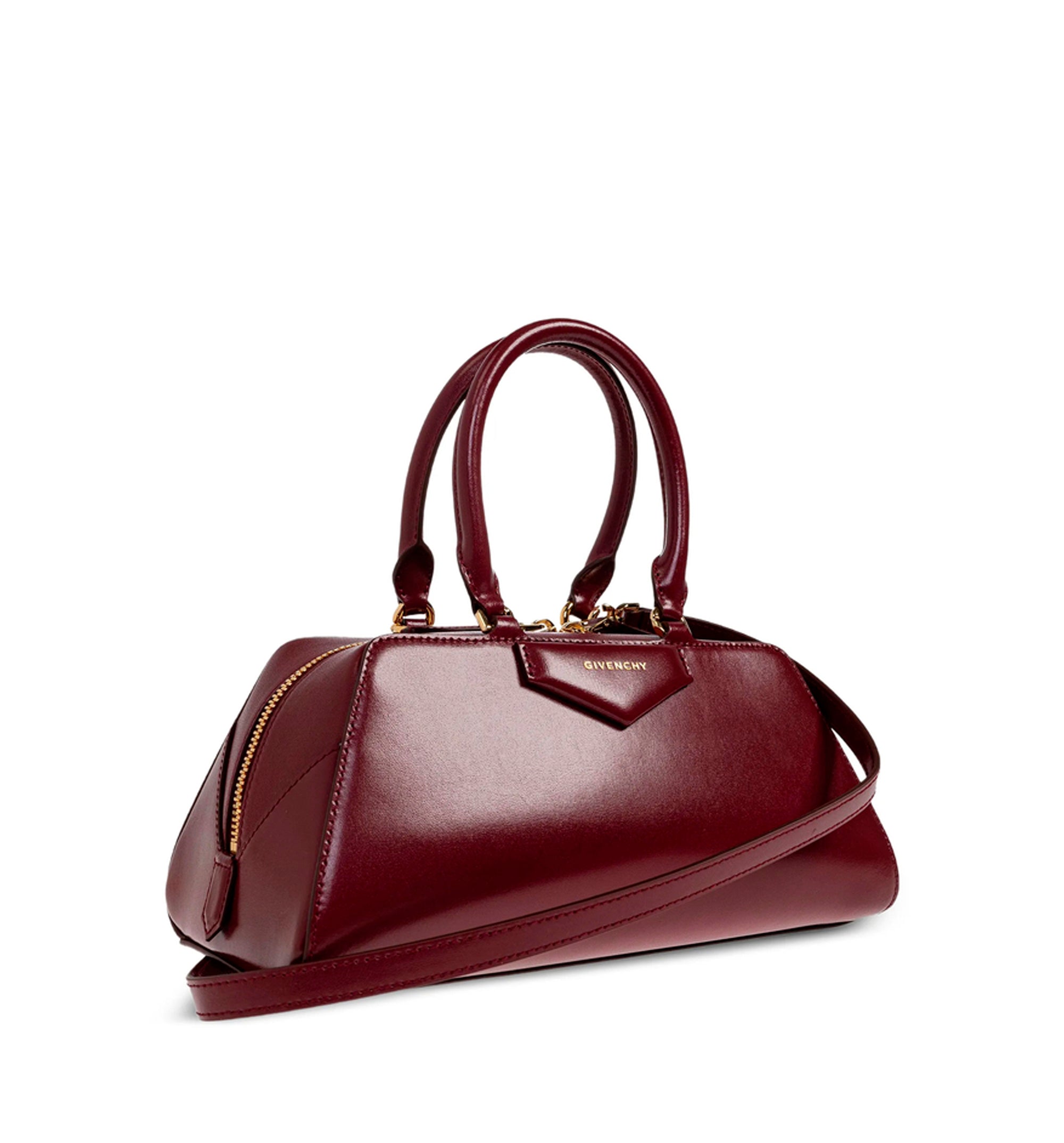 Small Antigona East-West bag in Box leather