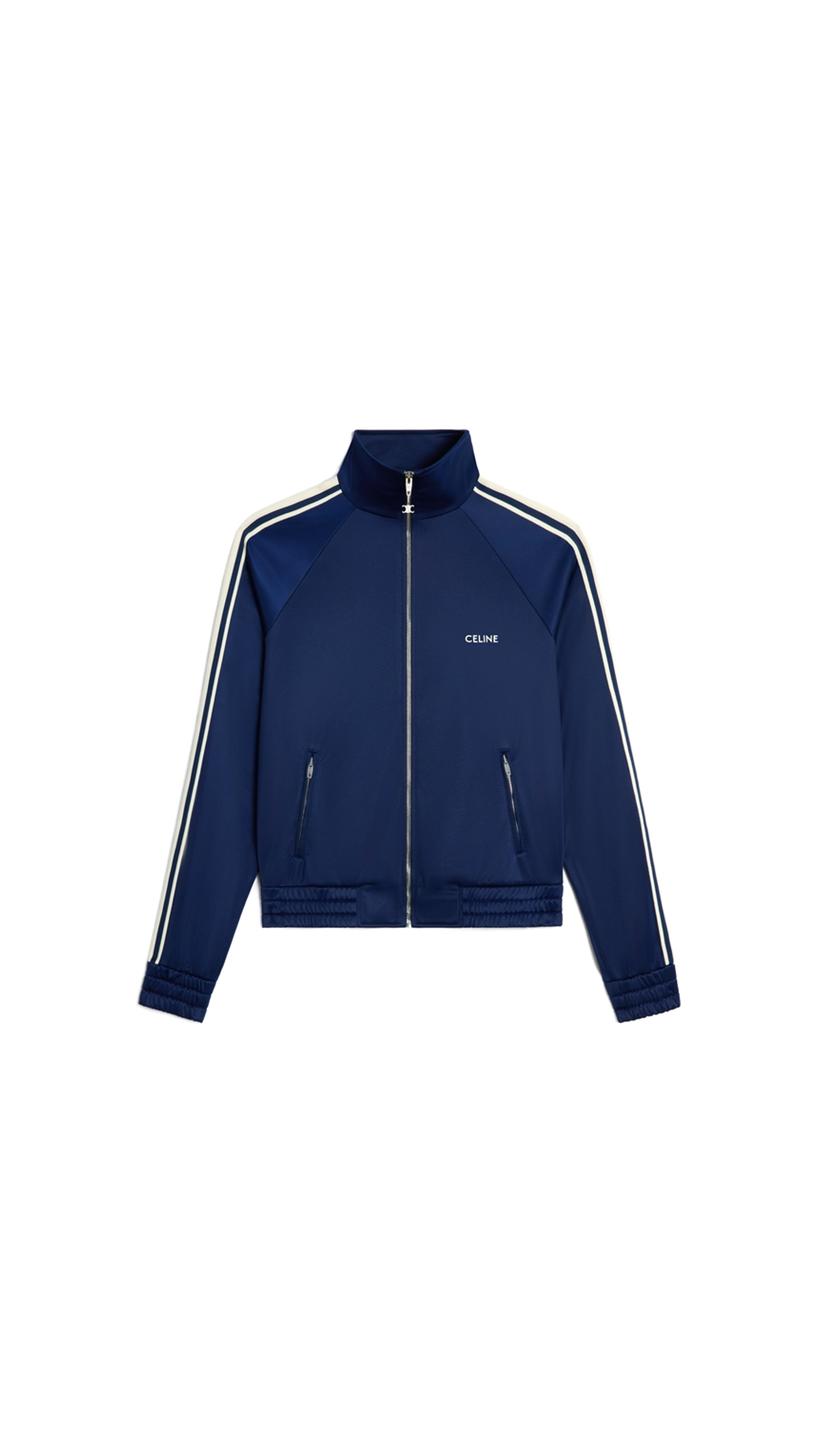 Tracksuit Jacket In Vintage Double Jersey - Blue