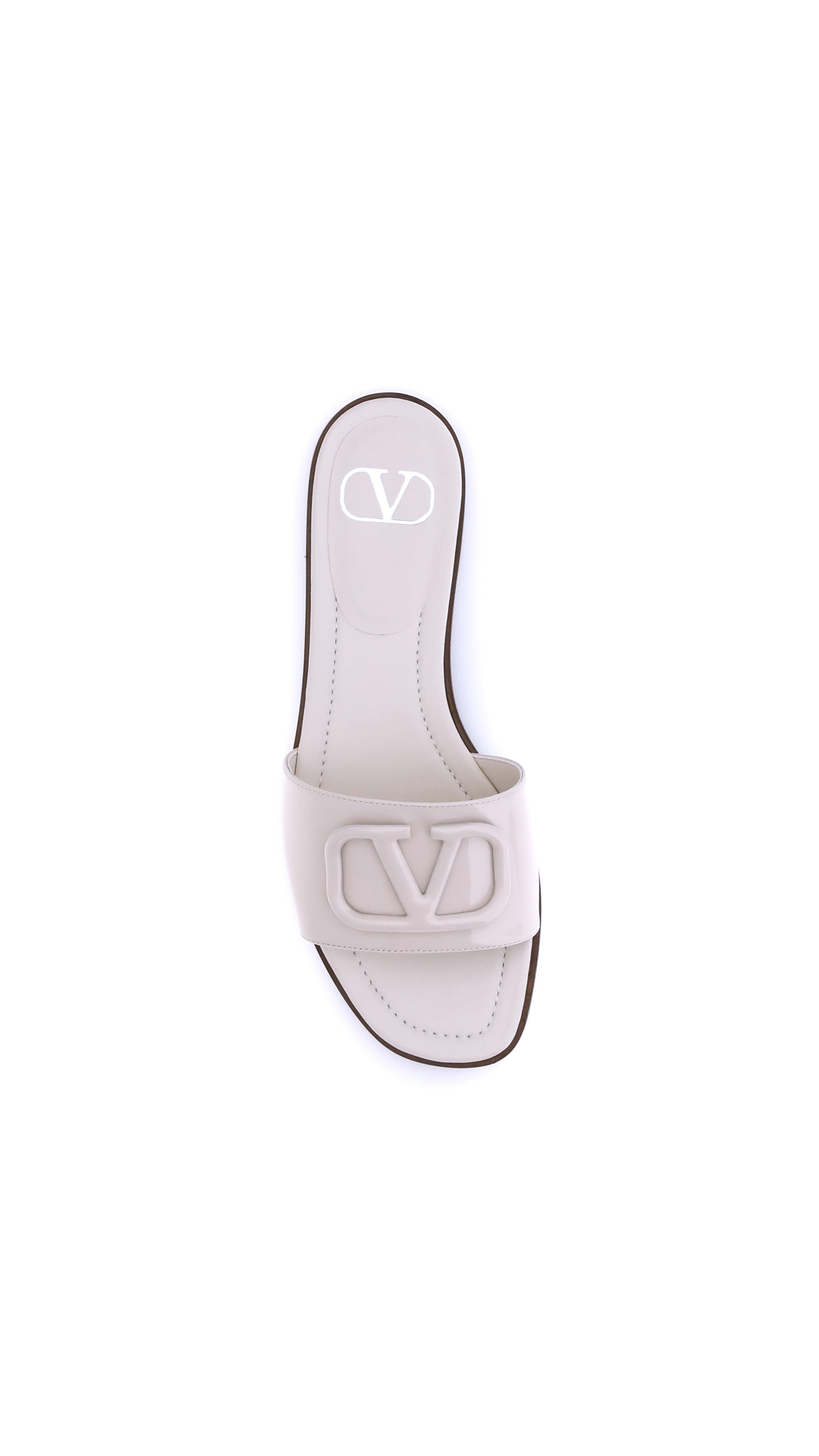 Vlogo Signature Vernice Slide Sandal - White
