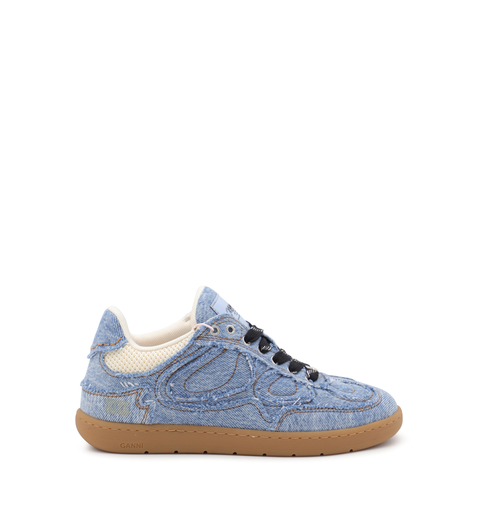 08 Denim Raw Edge Sneakers