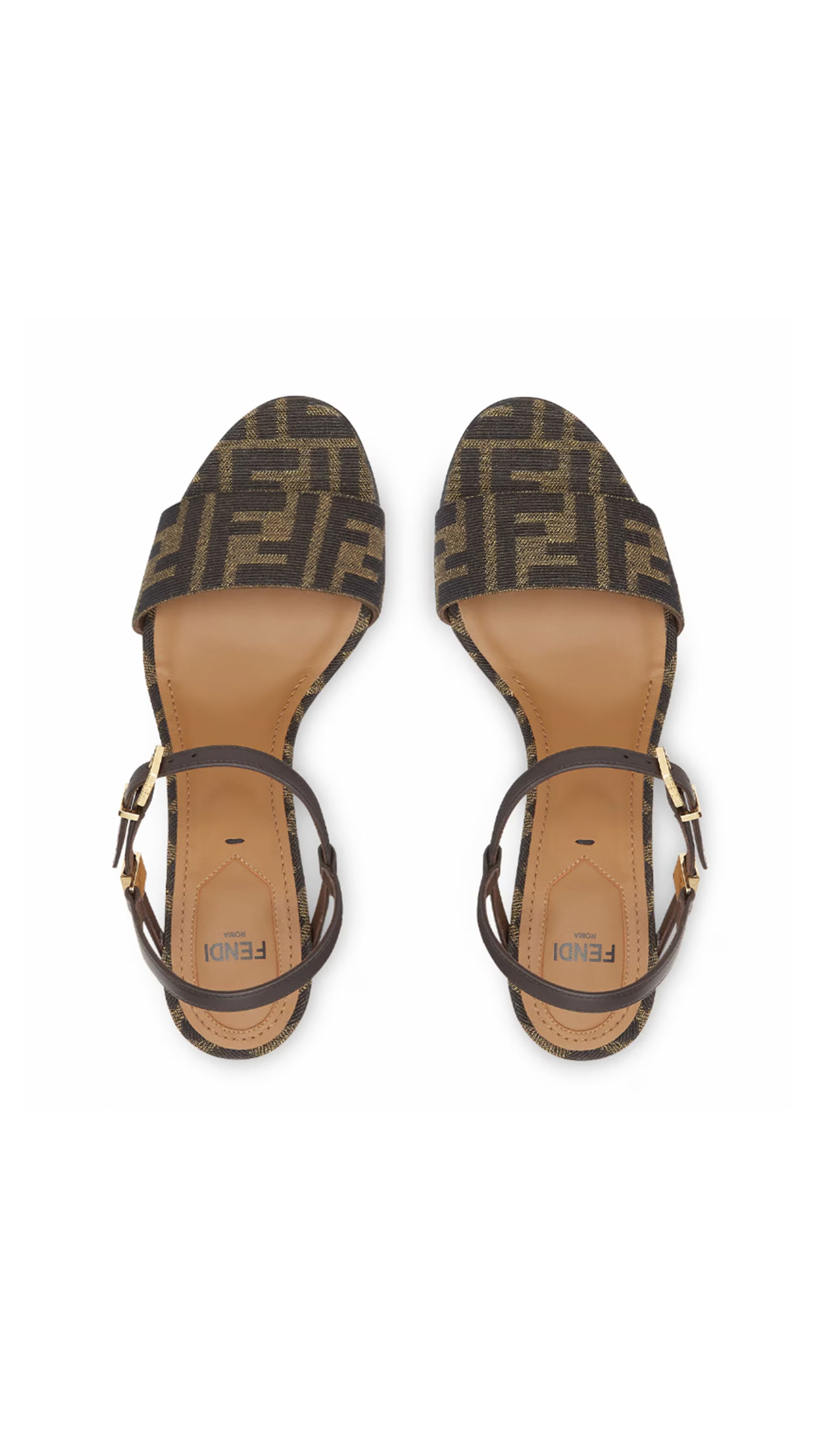 Delfina FF Heel Sandals - Brown