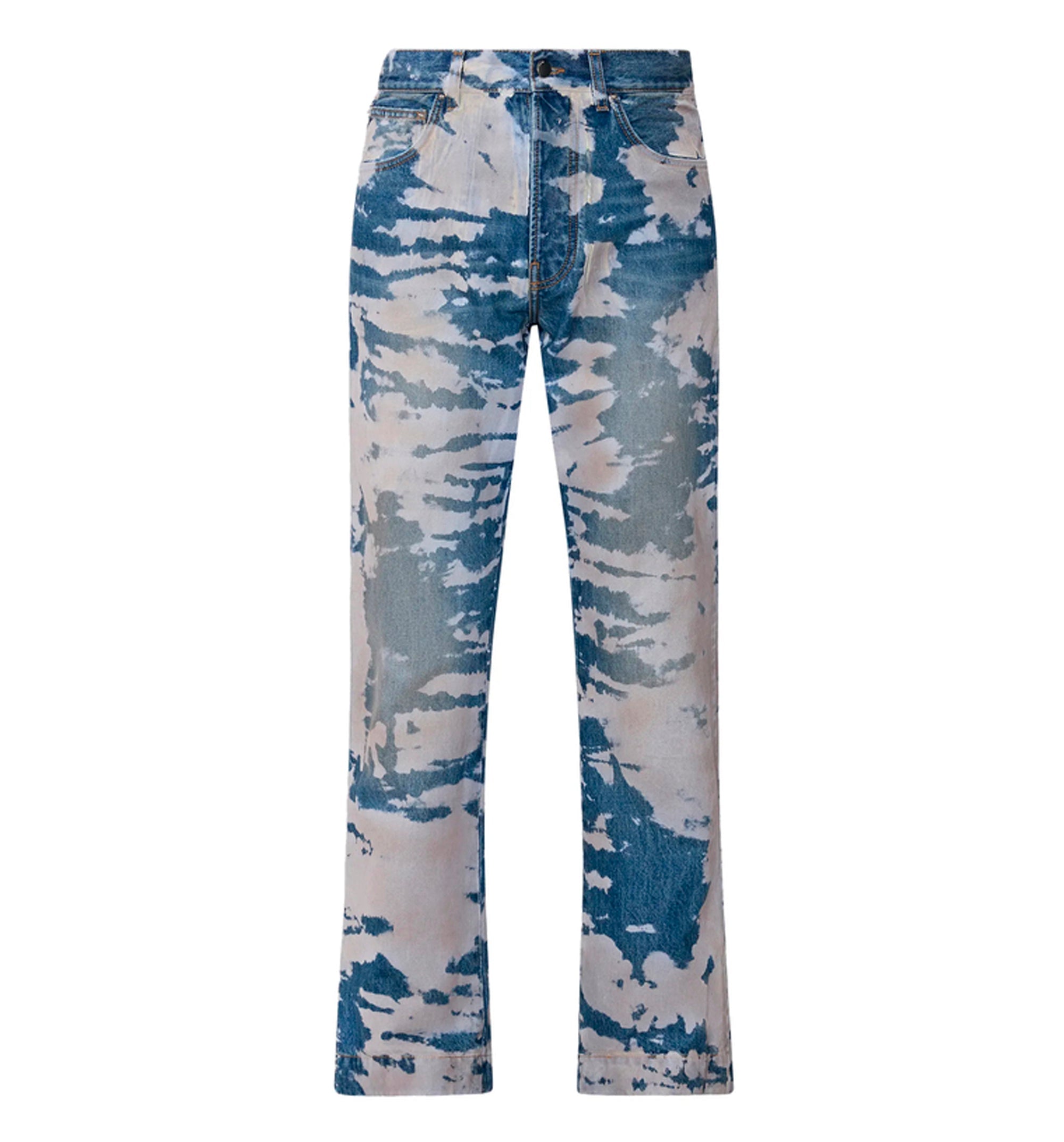 Bleached Straight Flare Jean