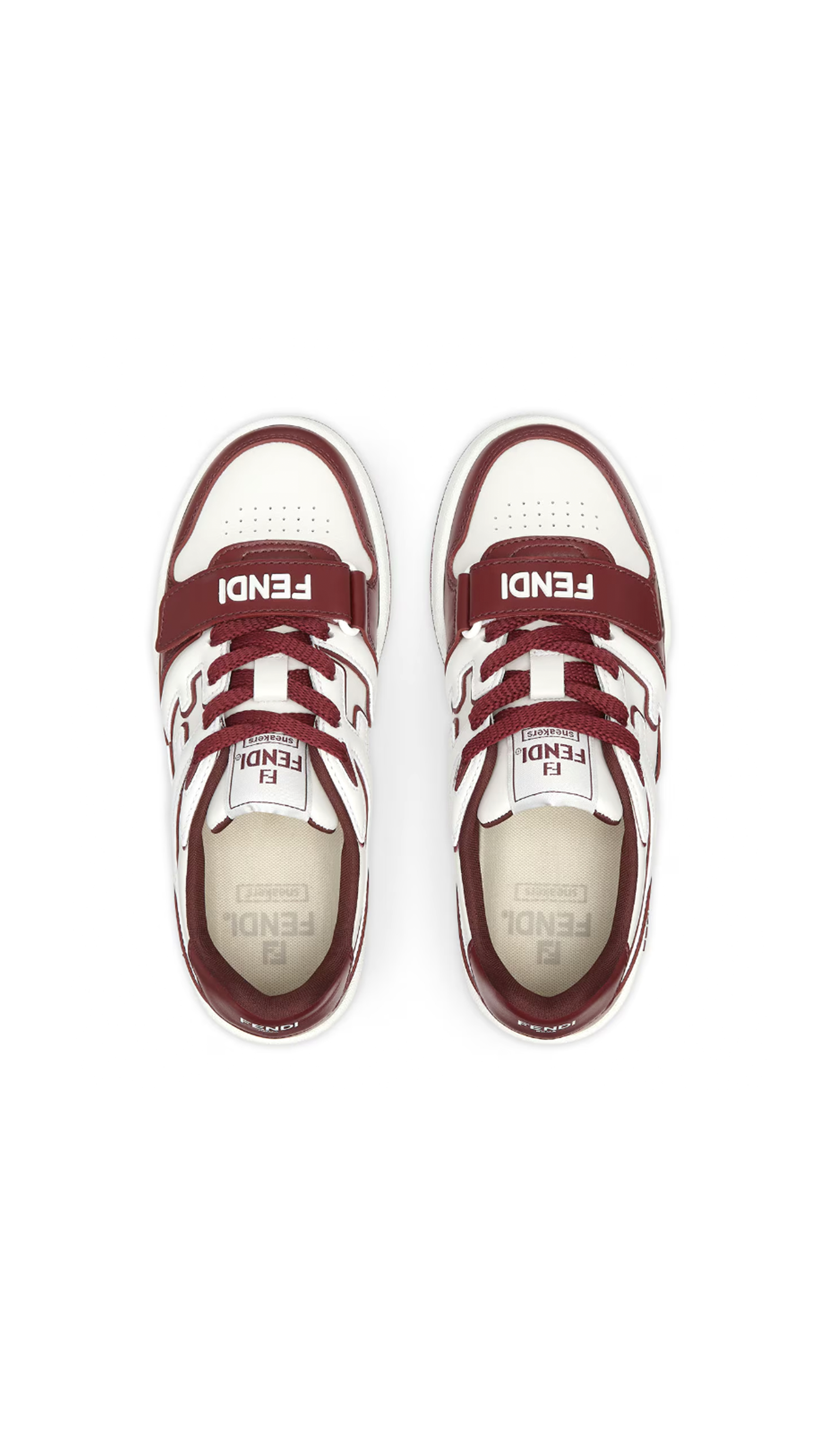 Match Strap Sneakers - White/Burgundy