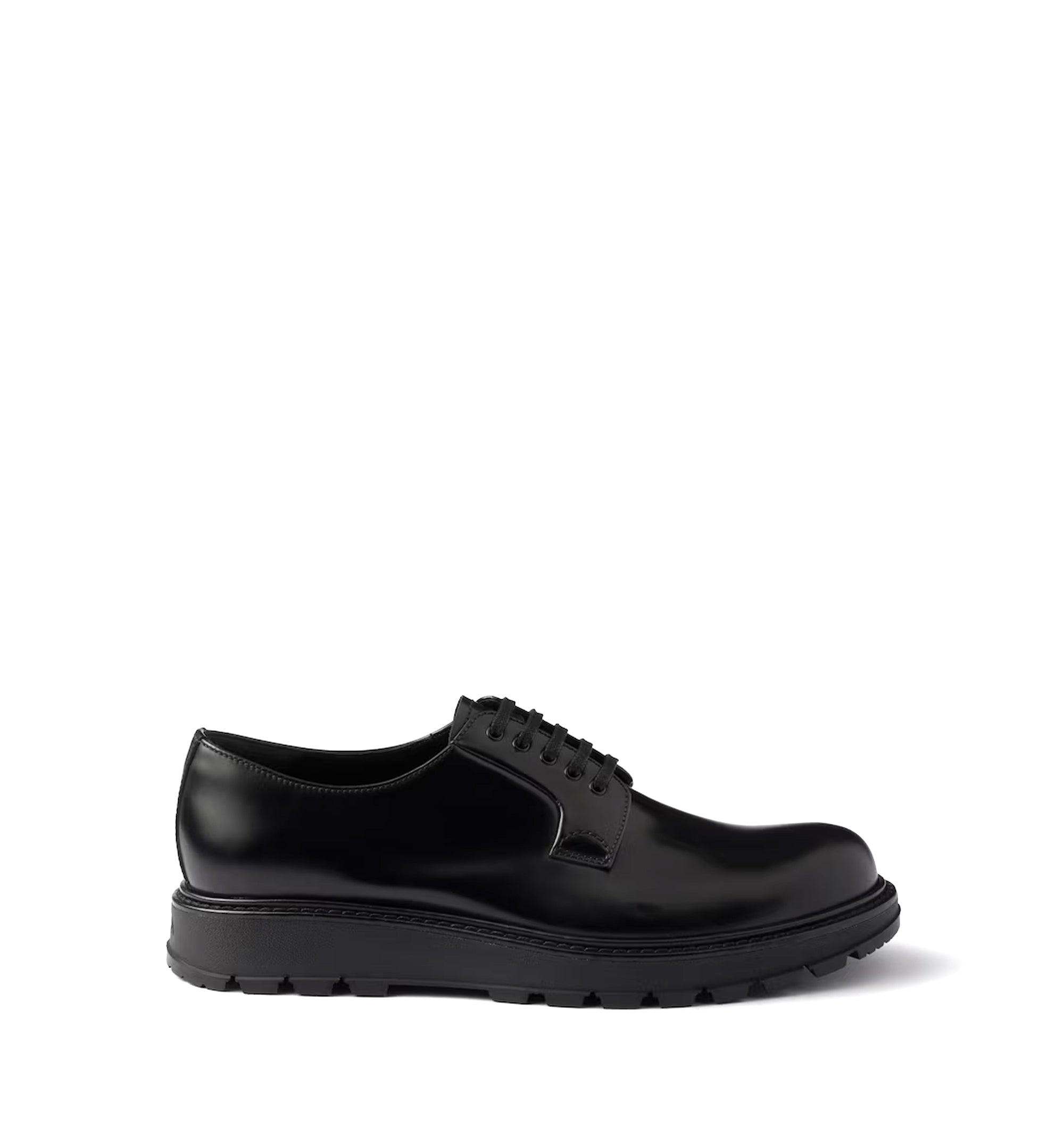 Brushed leather lace-up shoes