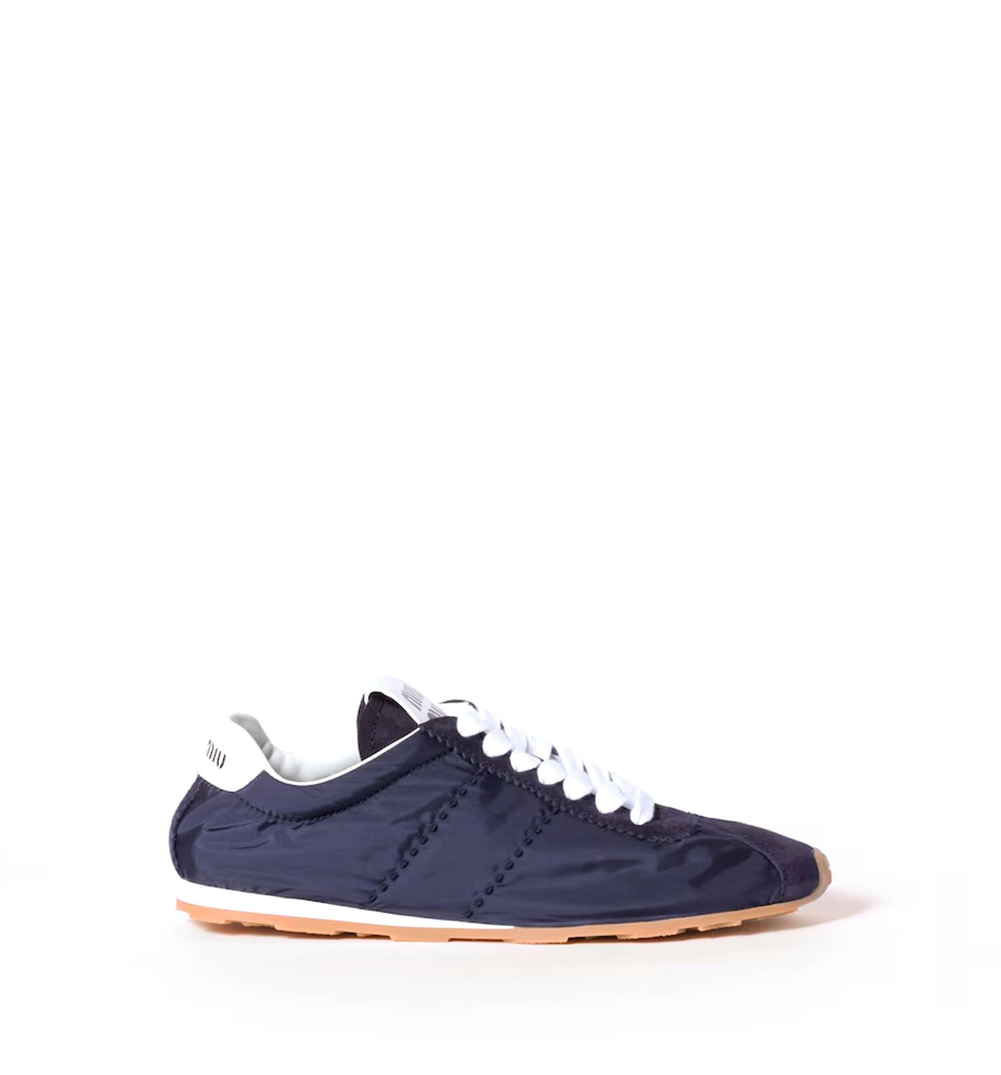 Plume technical fabric and suede sneakers