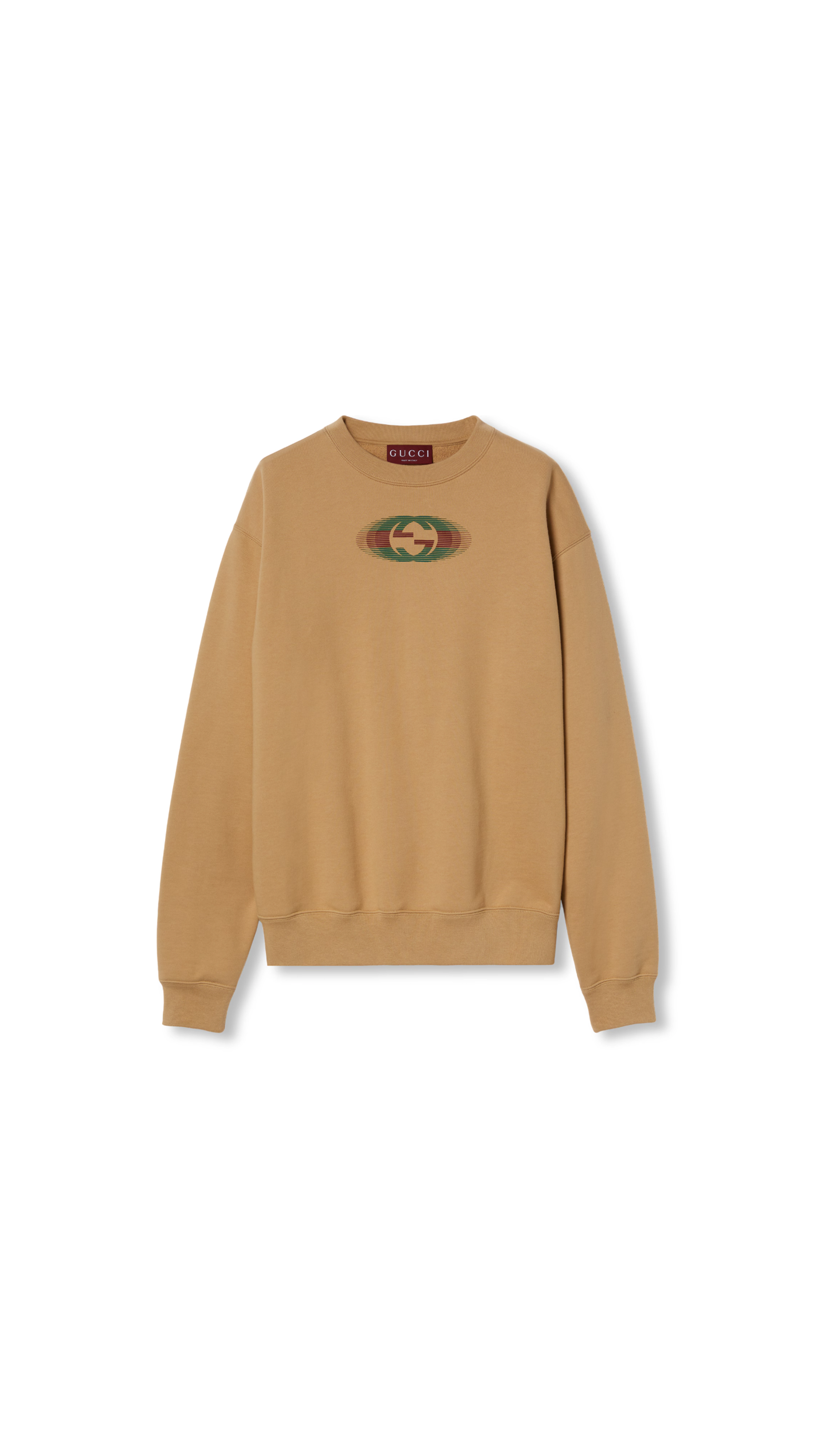 Cotton Jersey Sweatshirt - Camel