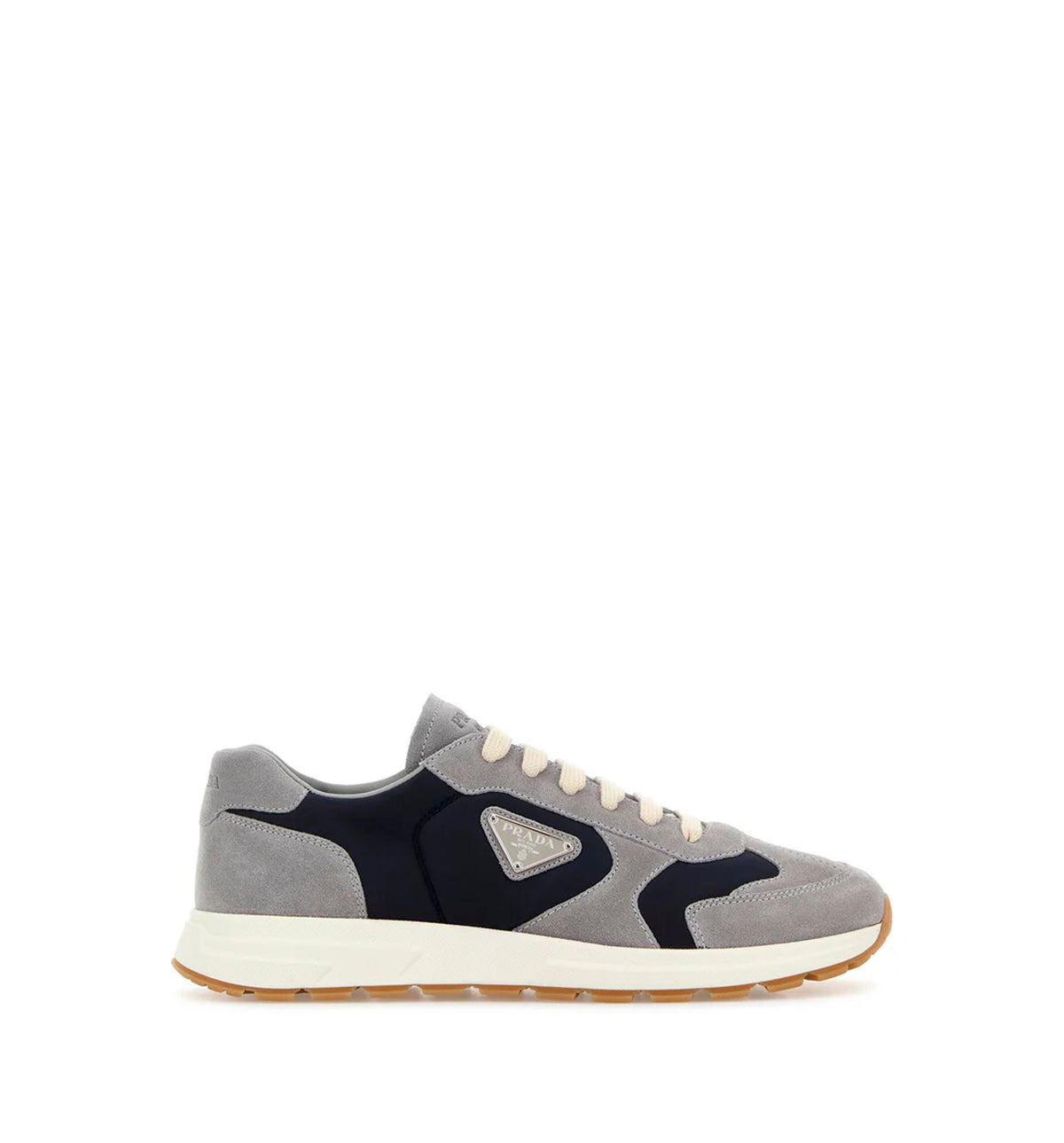 Two-tone suede and Re-Nylon Prax sneakers