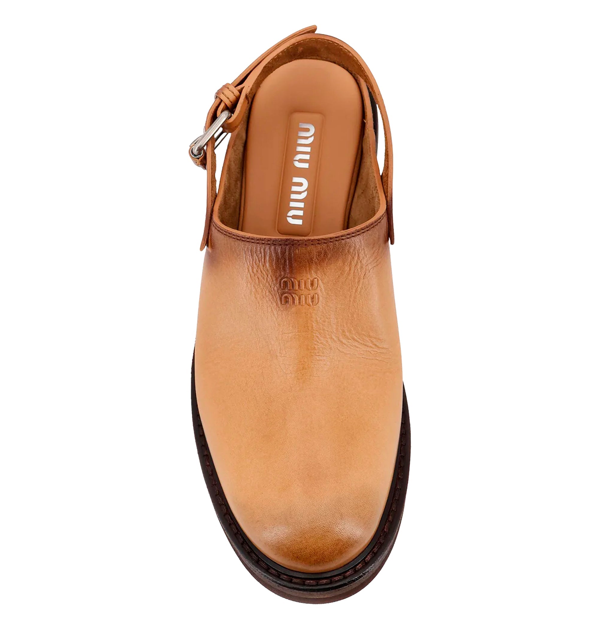 Foule leather mules