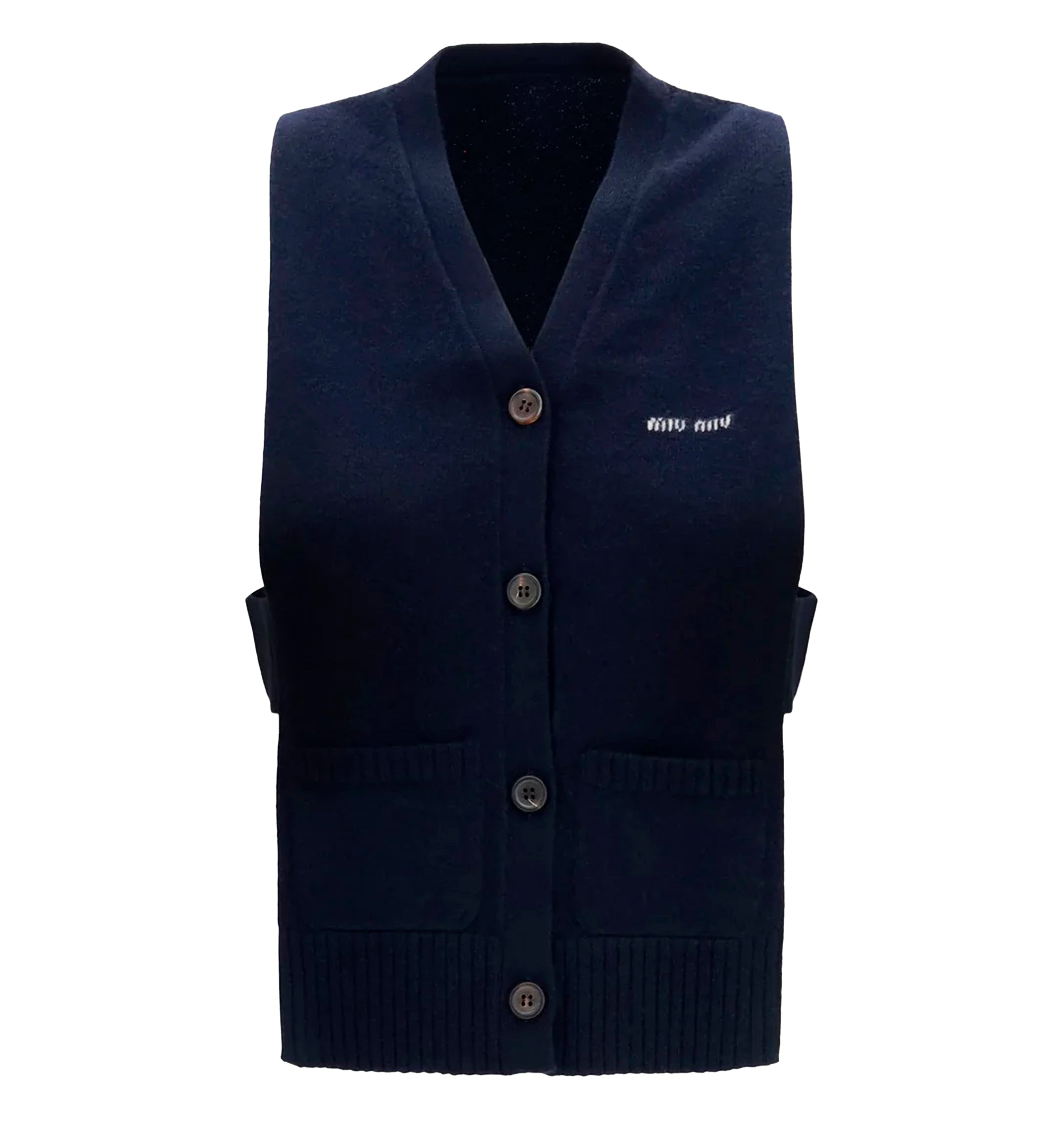 Cashmere cardigan vest