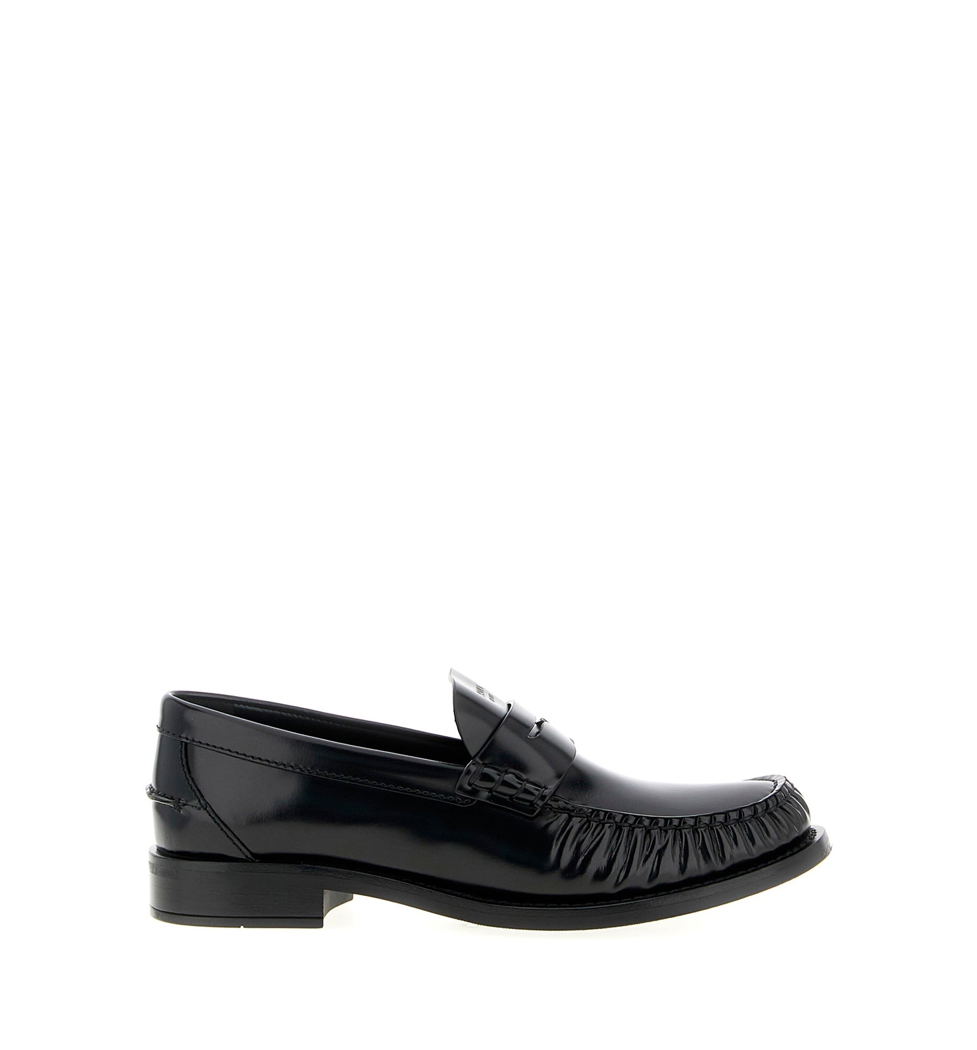 Brushed leather loafers