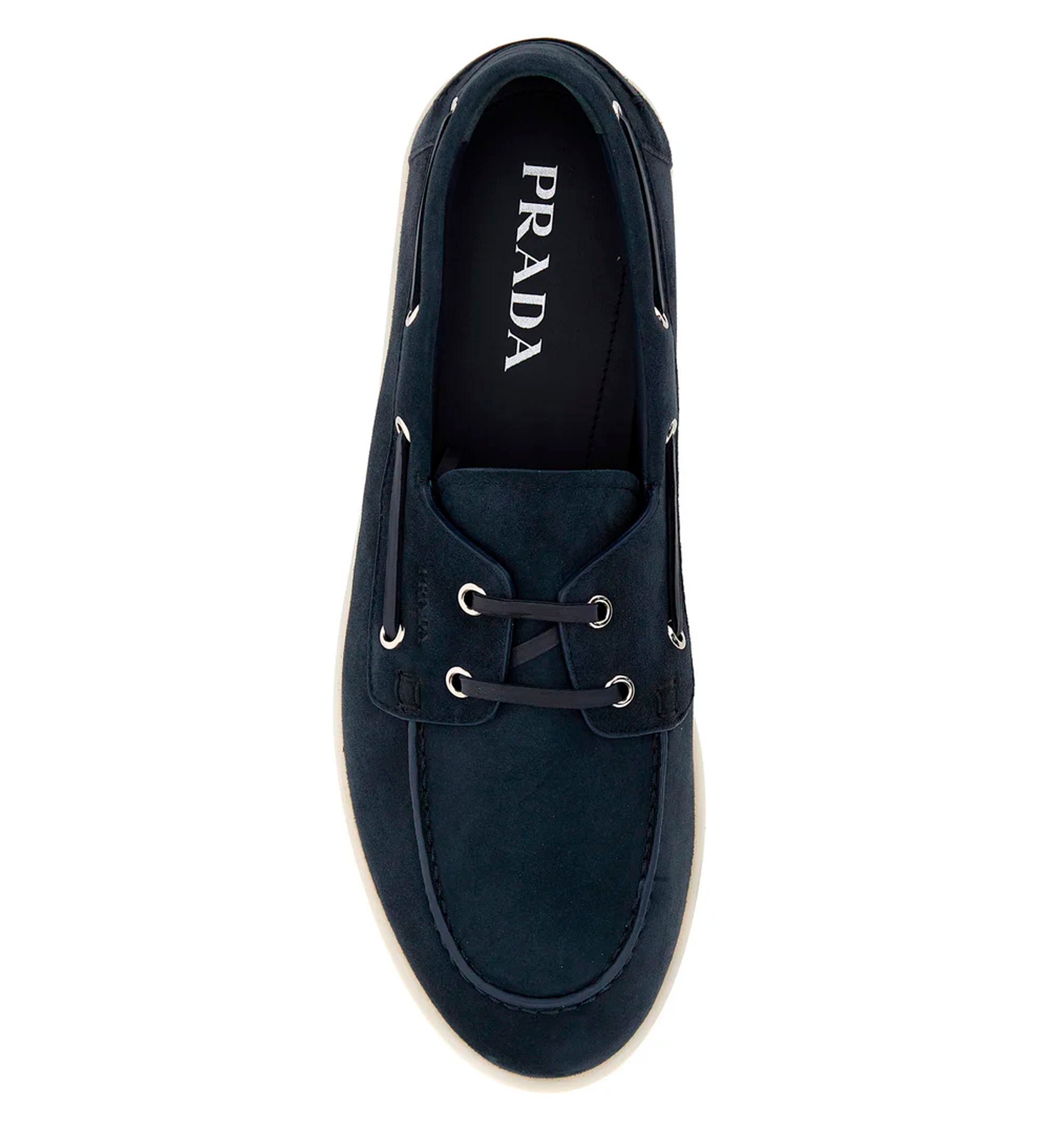 Navy blue suede loafers