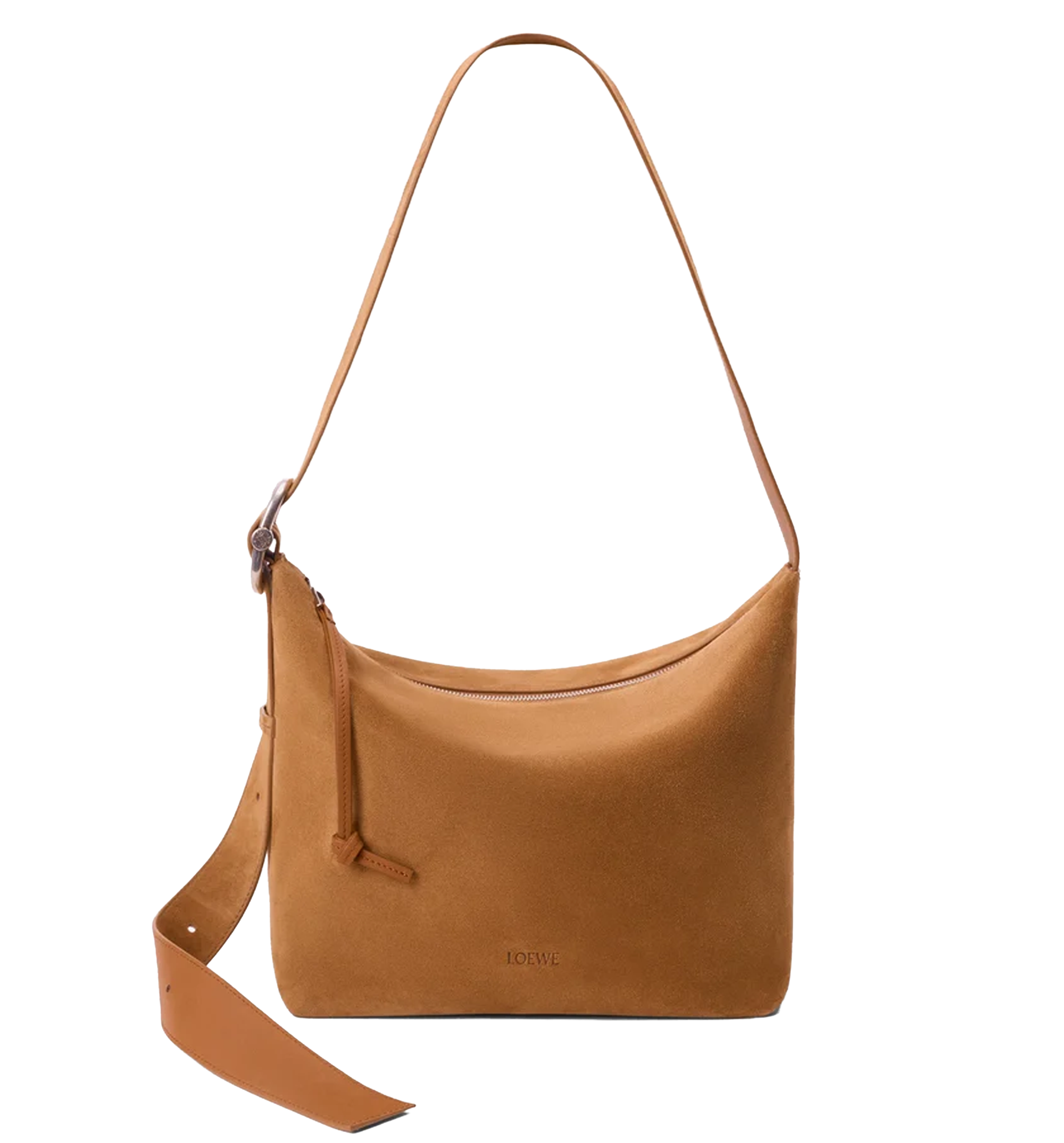 Medium Loop Hobo in Suede Calfskin