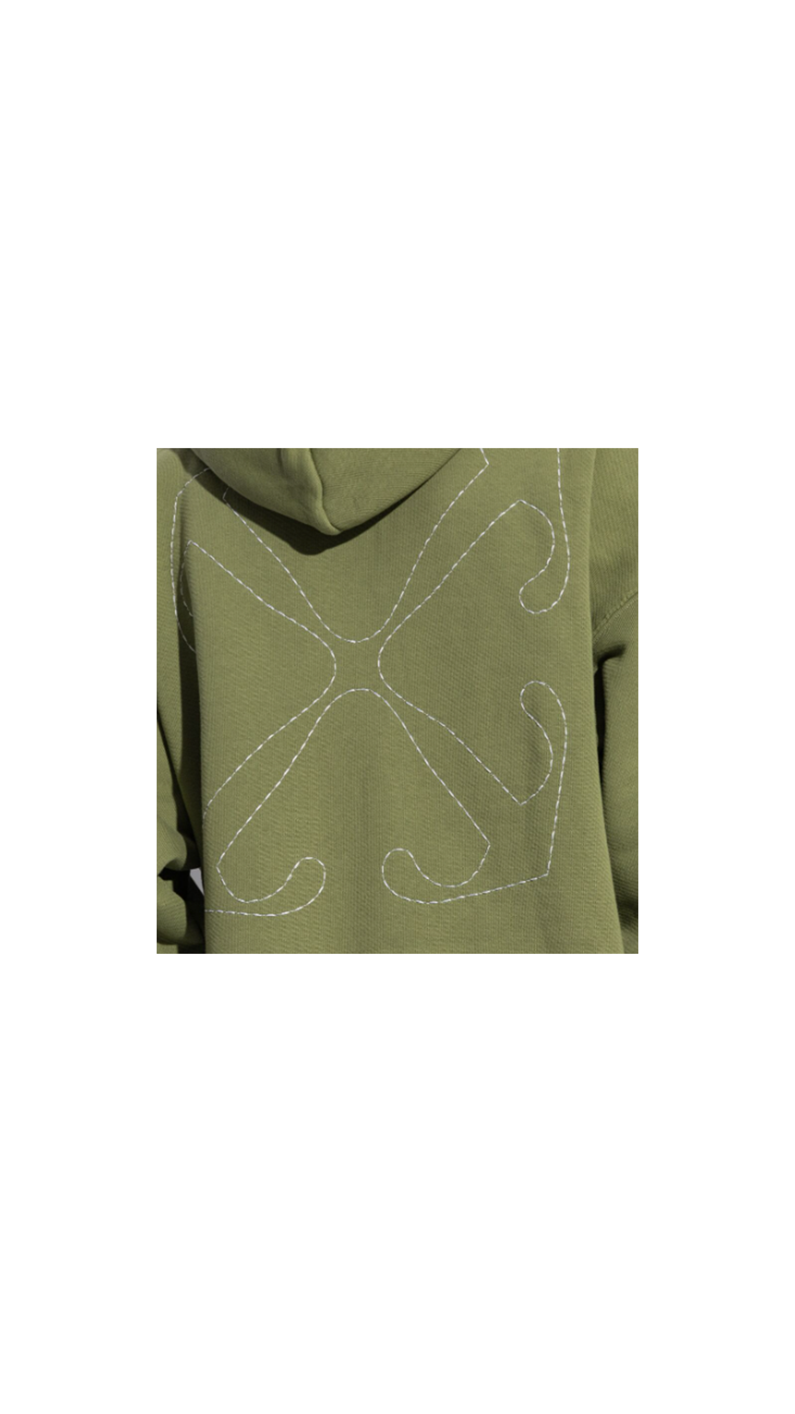 Arrow Embroidered Skate Hoodie - Khaki