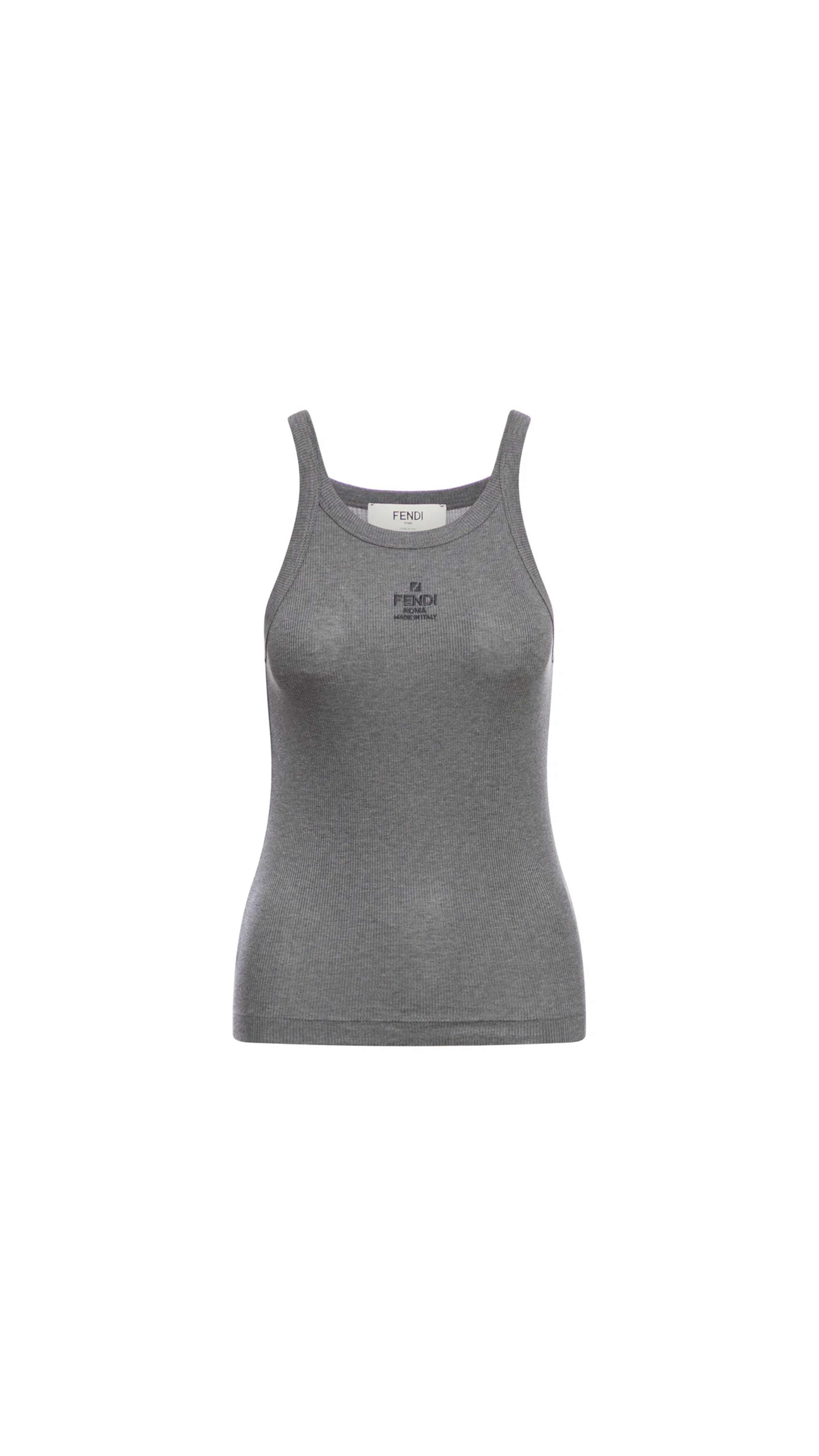 Ribbed Tank Tops - Grey