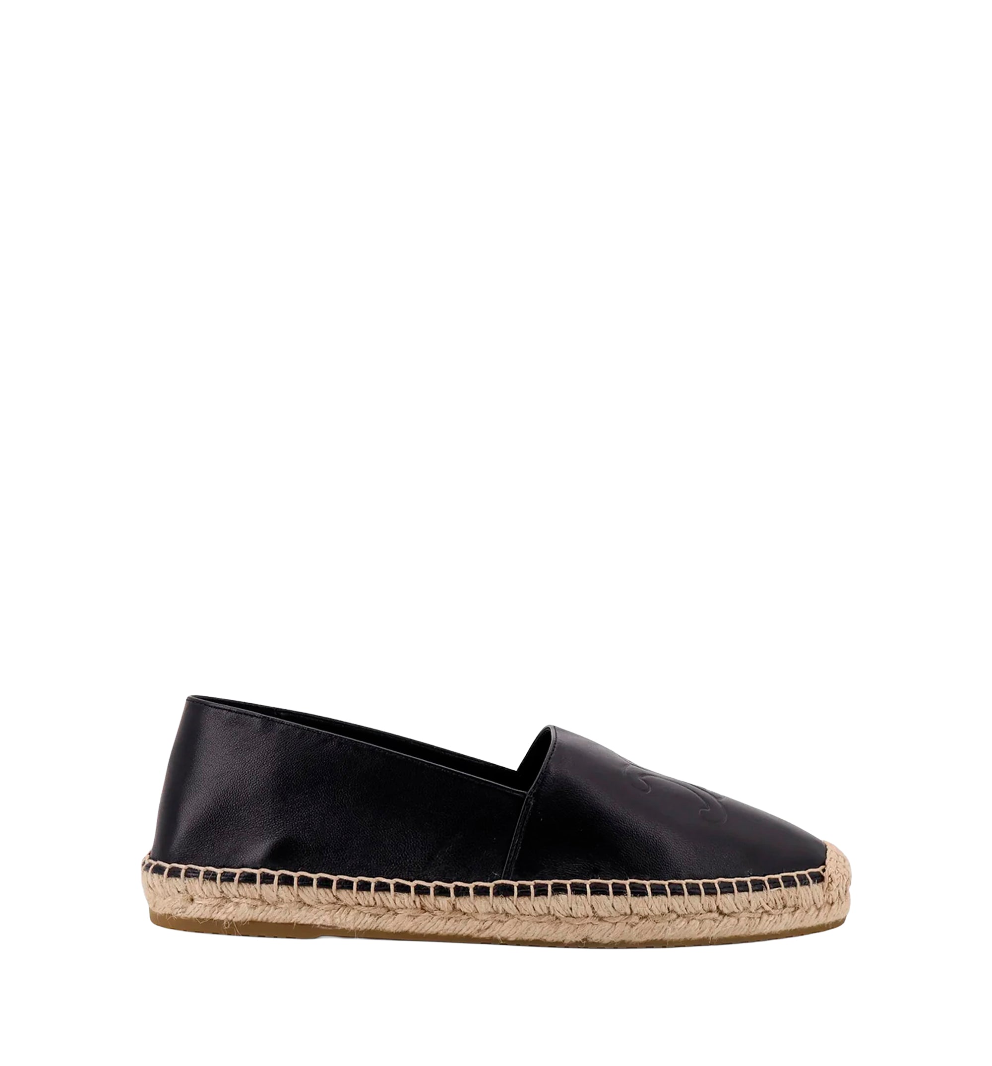 Leather espadrilles with Triomphe detail