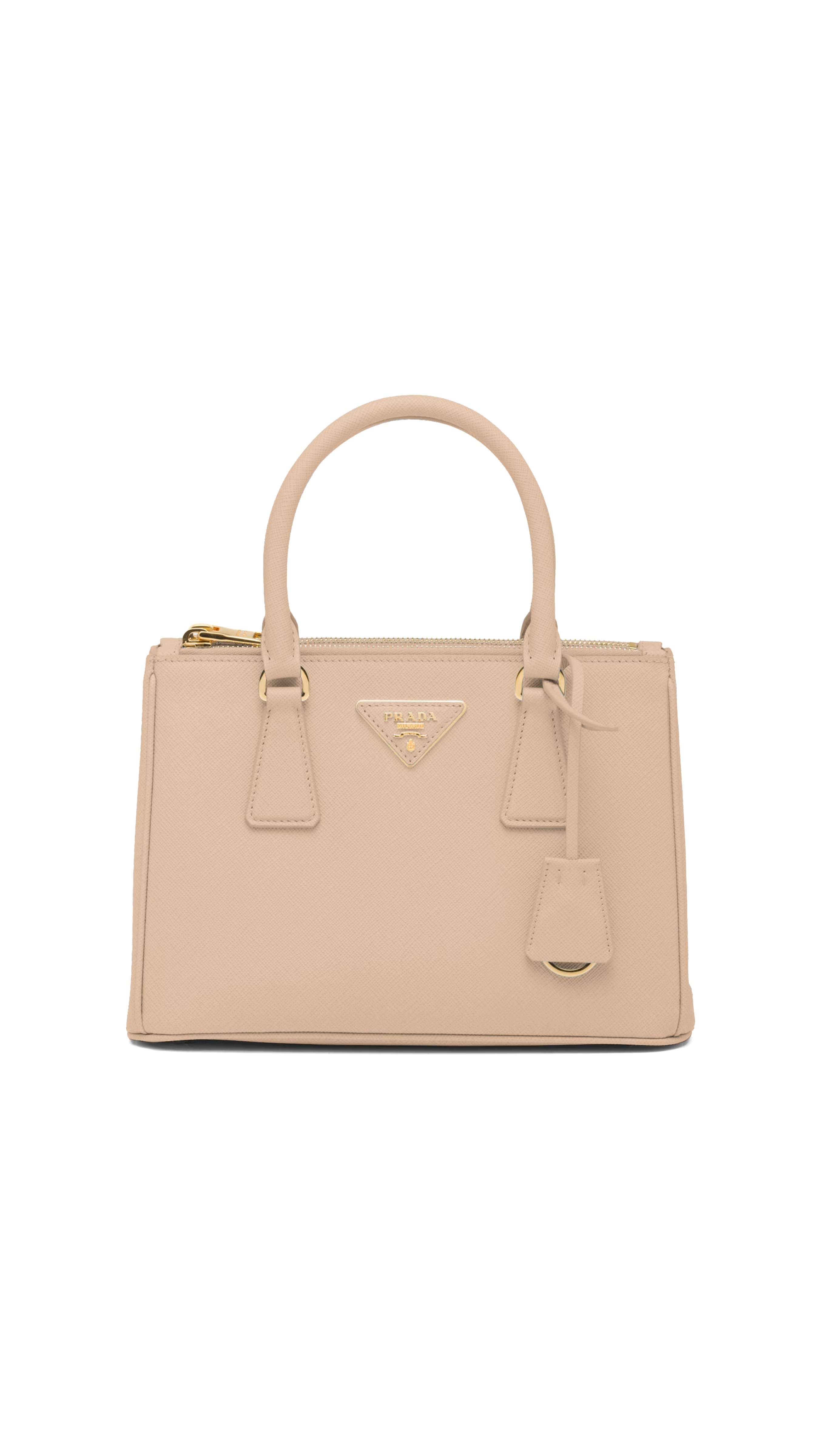 Small Prada Galleria Saffiano Leather Bag - Sand Beige