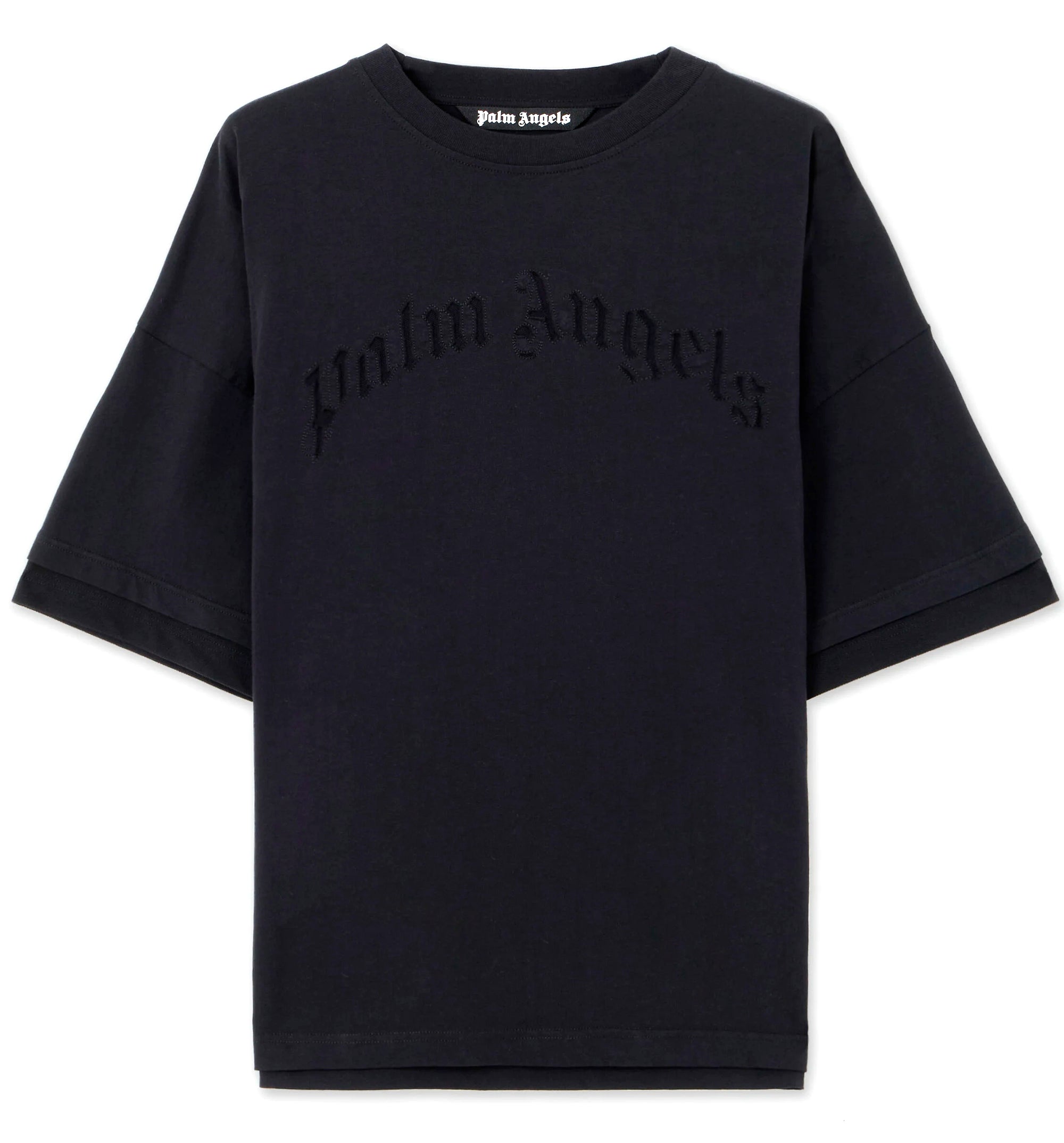 Curved Logo Loose Double T-Shirt