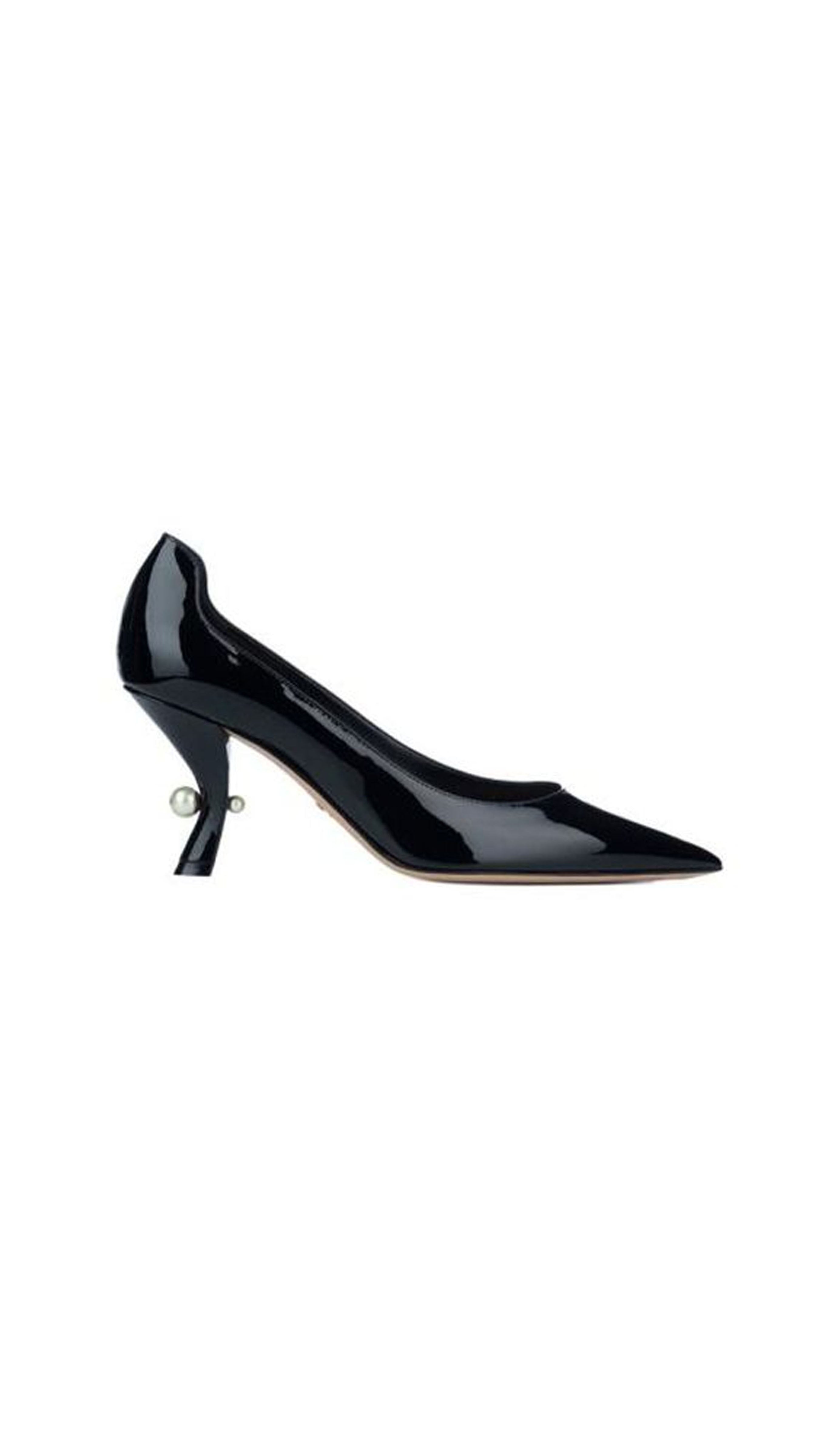 Leather Heeled Shoes - Black