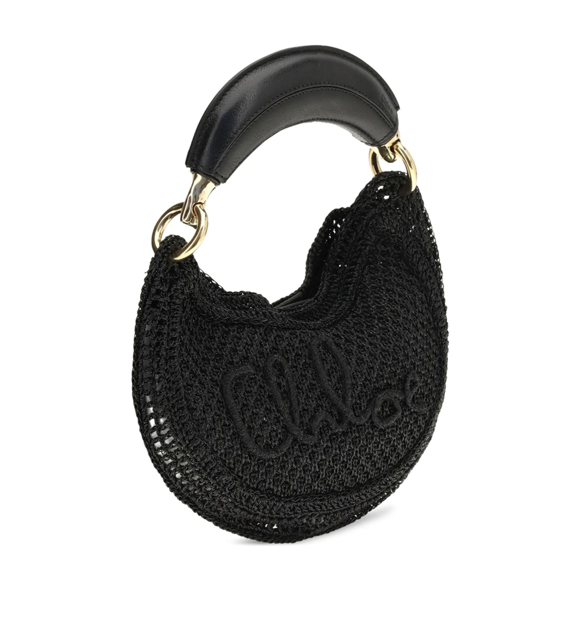 Mini Summer Banana Hobo Bag In Glitter Crochet