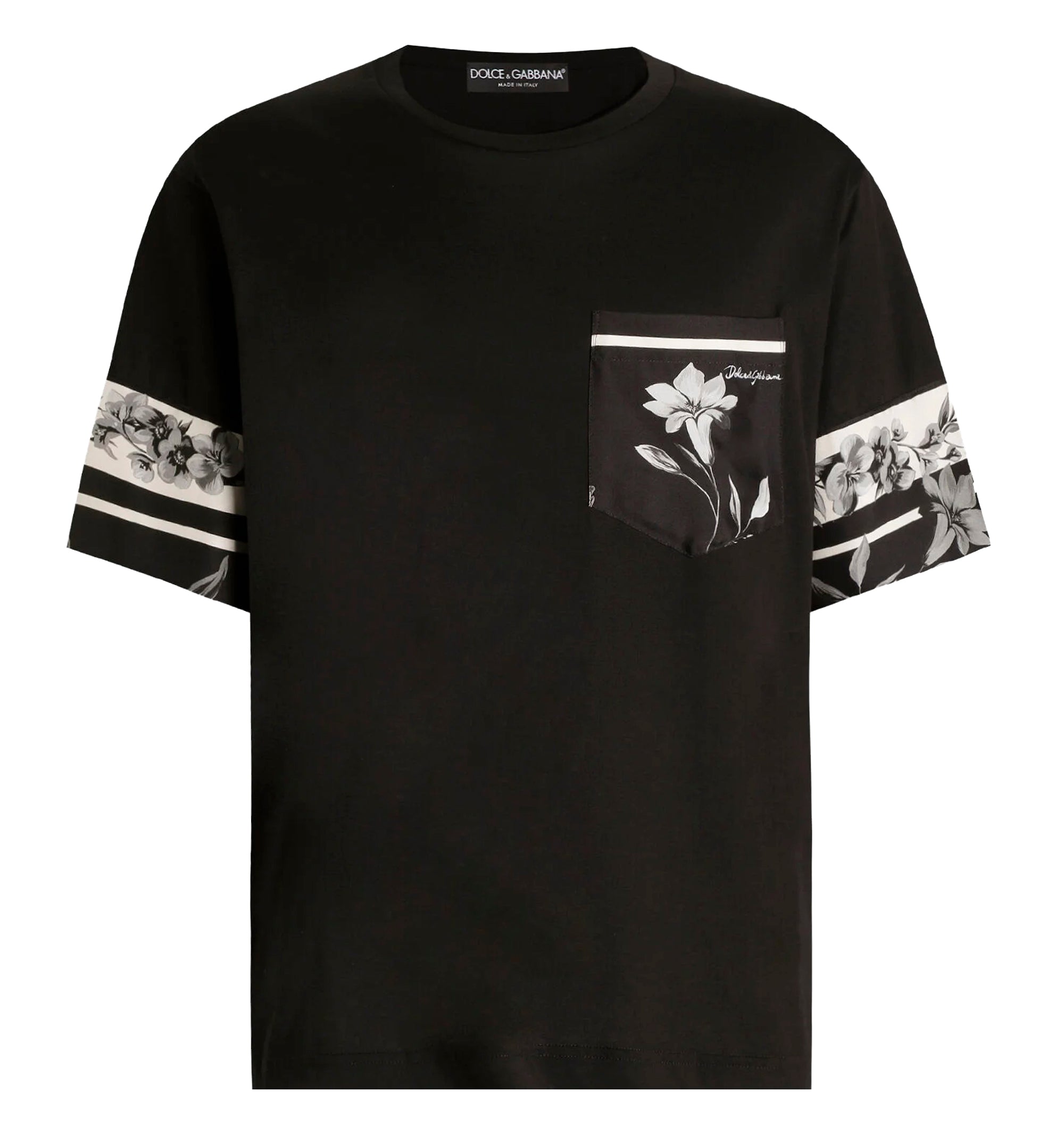 Cotton and silk t-shirt with print