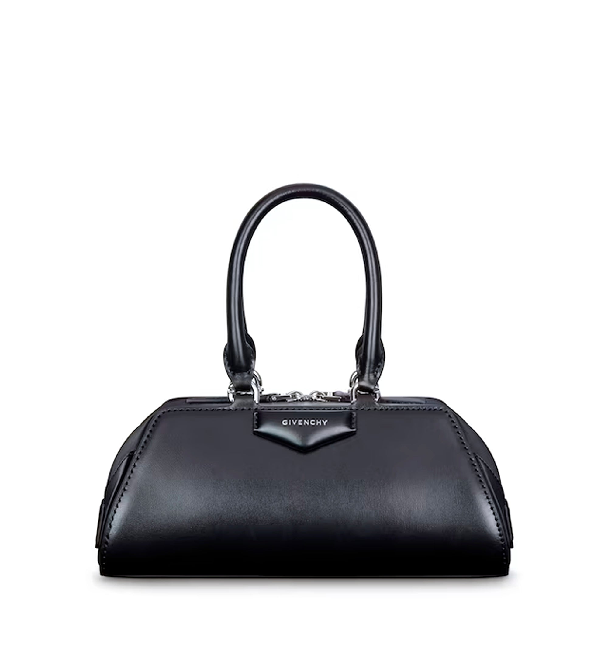 Mini Antigona East-West bag in Box leather