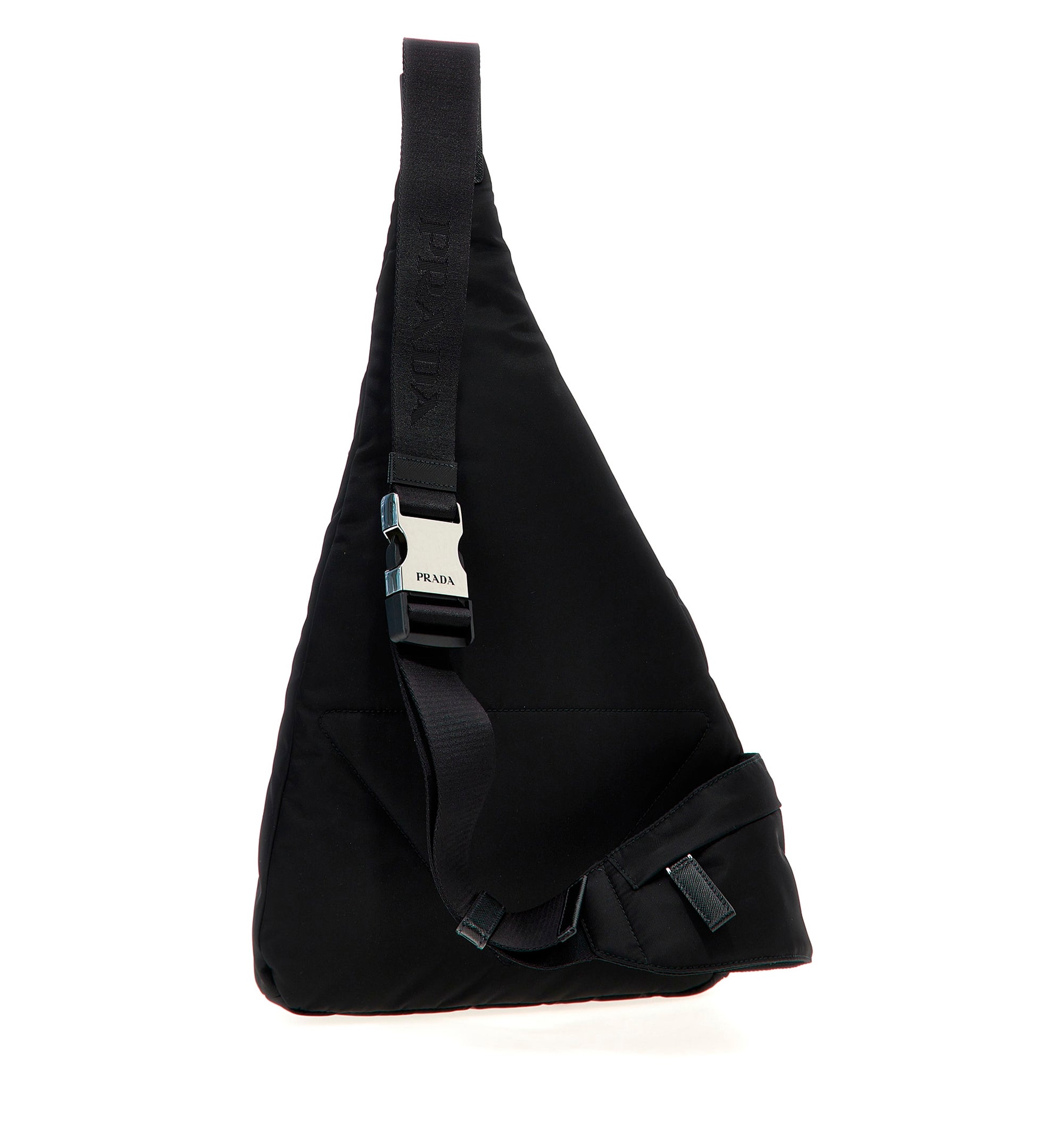 Re-Nylon and leather backpack