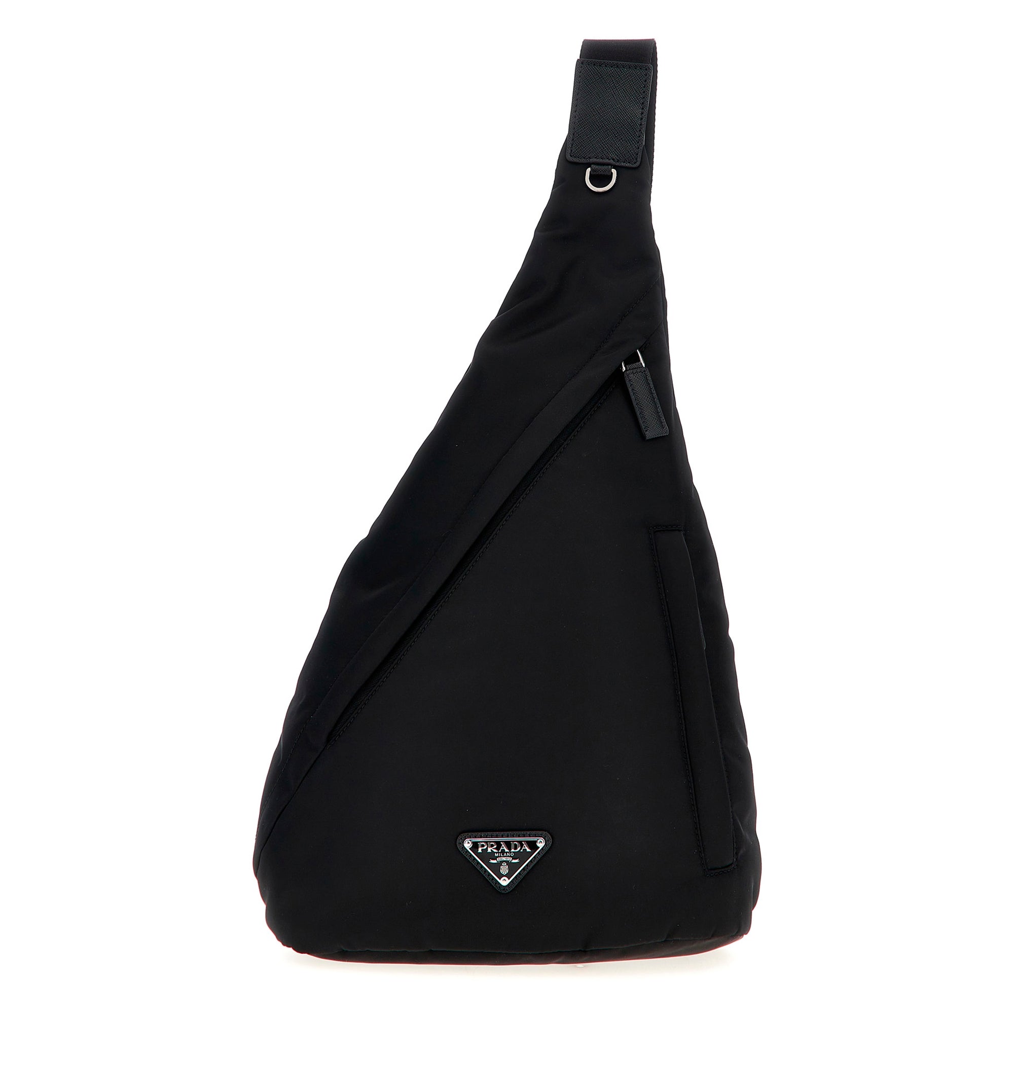 Re-Nylon and leather backpack