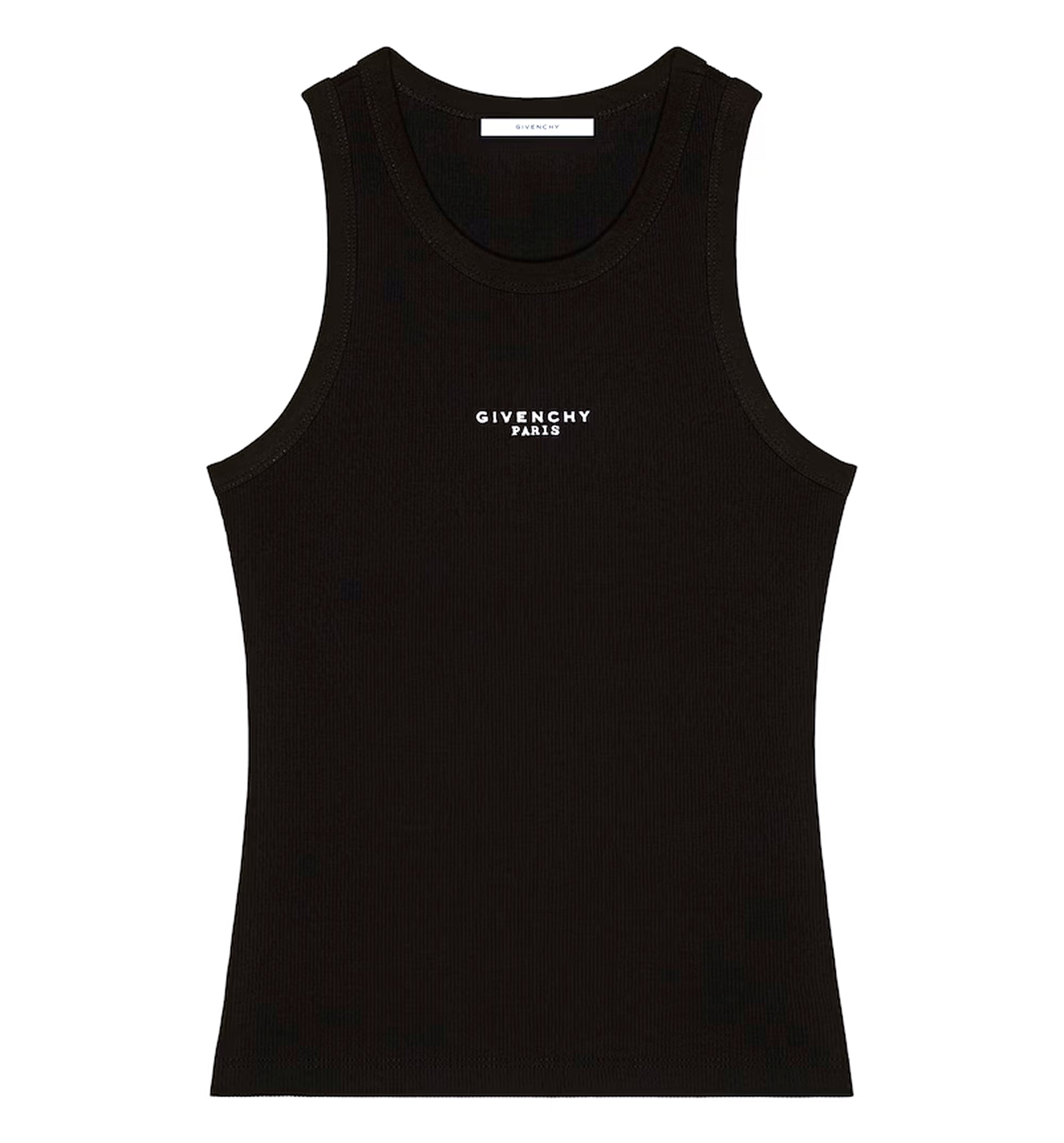 Slim fit tank top in cotton with Givenchy Paris print