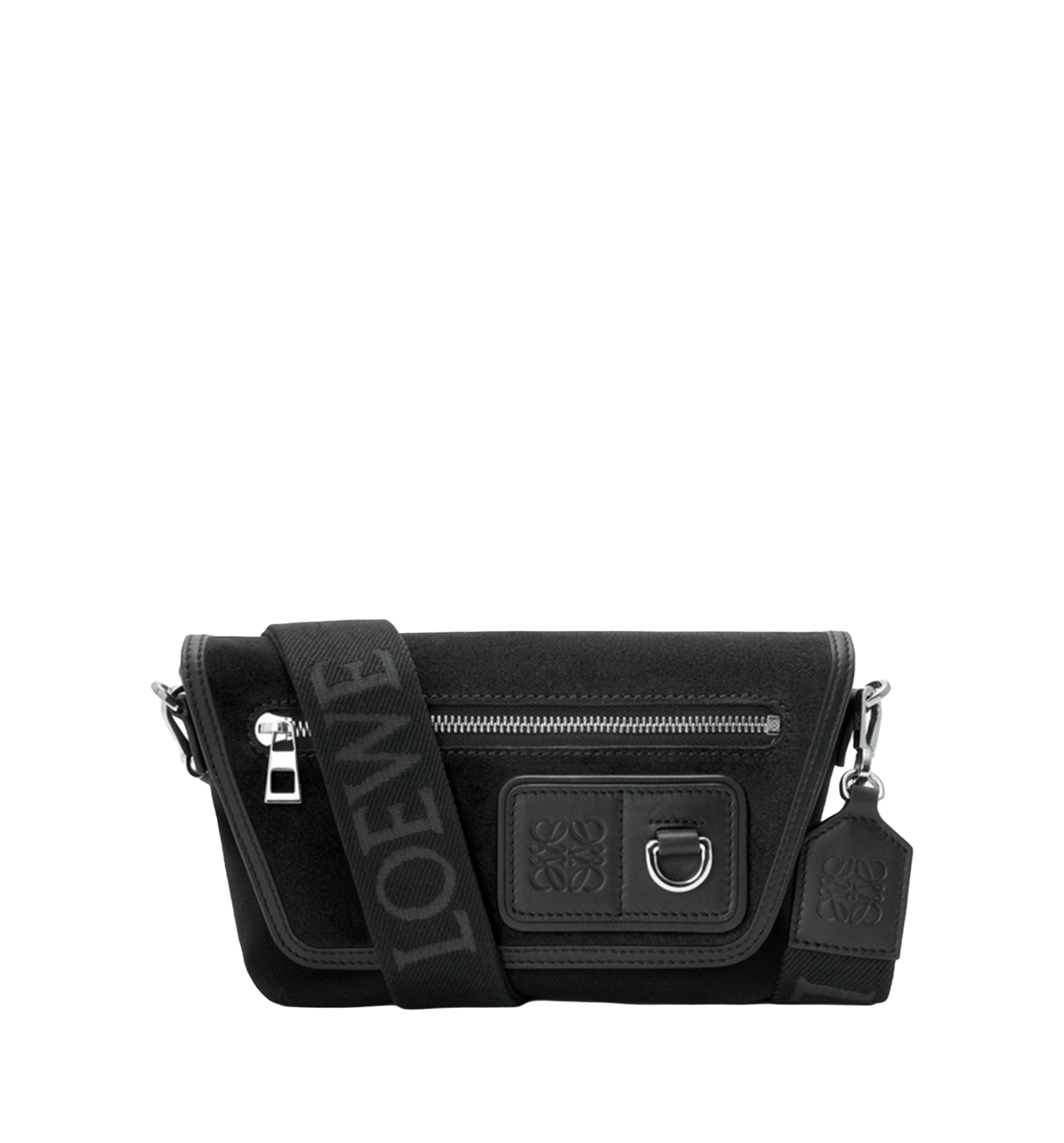 Mini Flex Messenger in Canvas and Suede