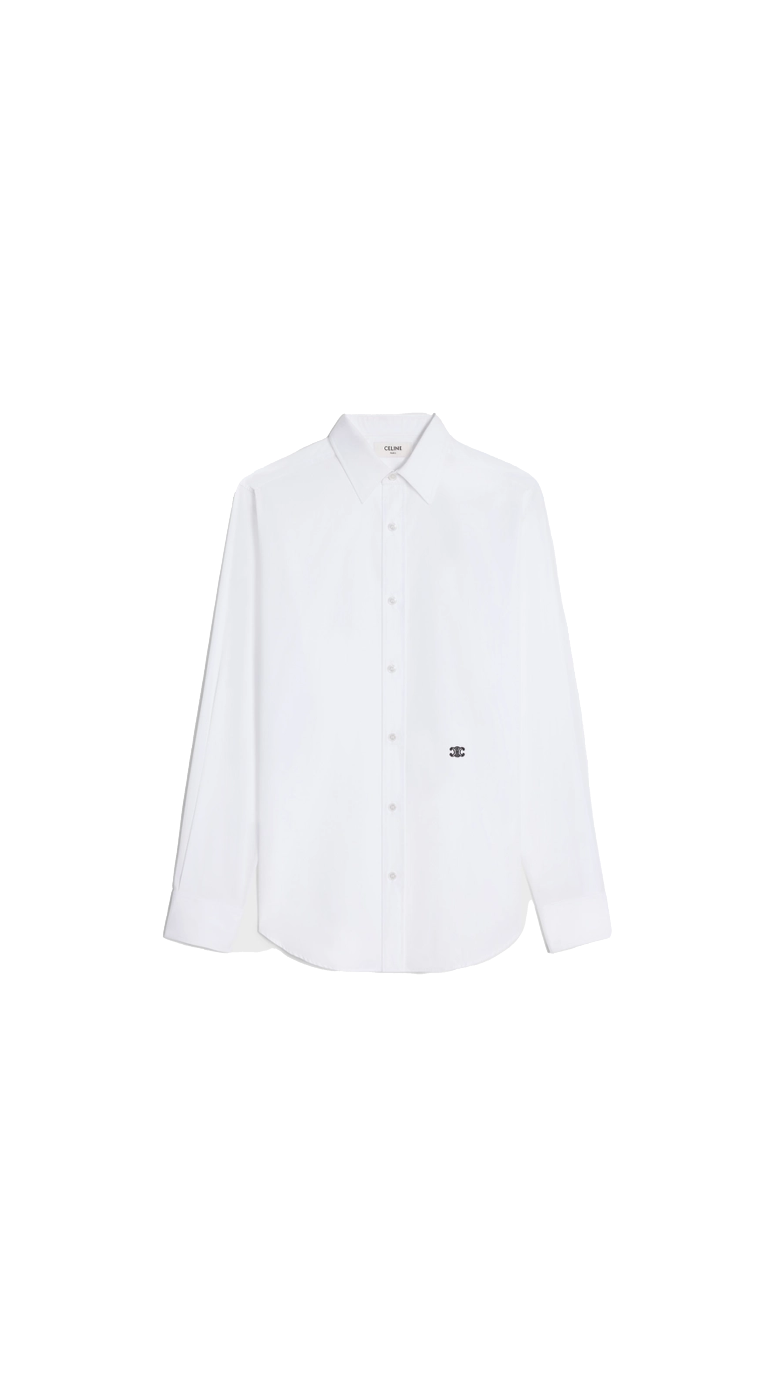 Loose Shirt in Cotton Poplin - White