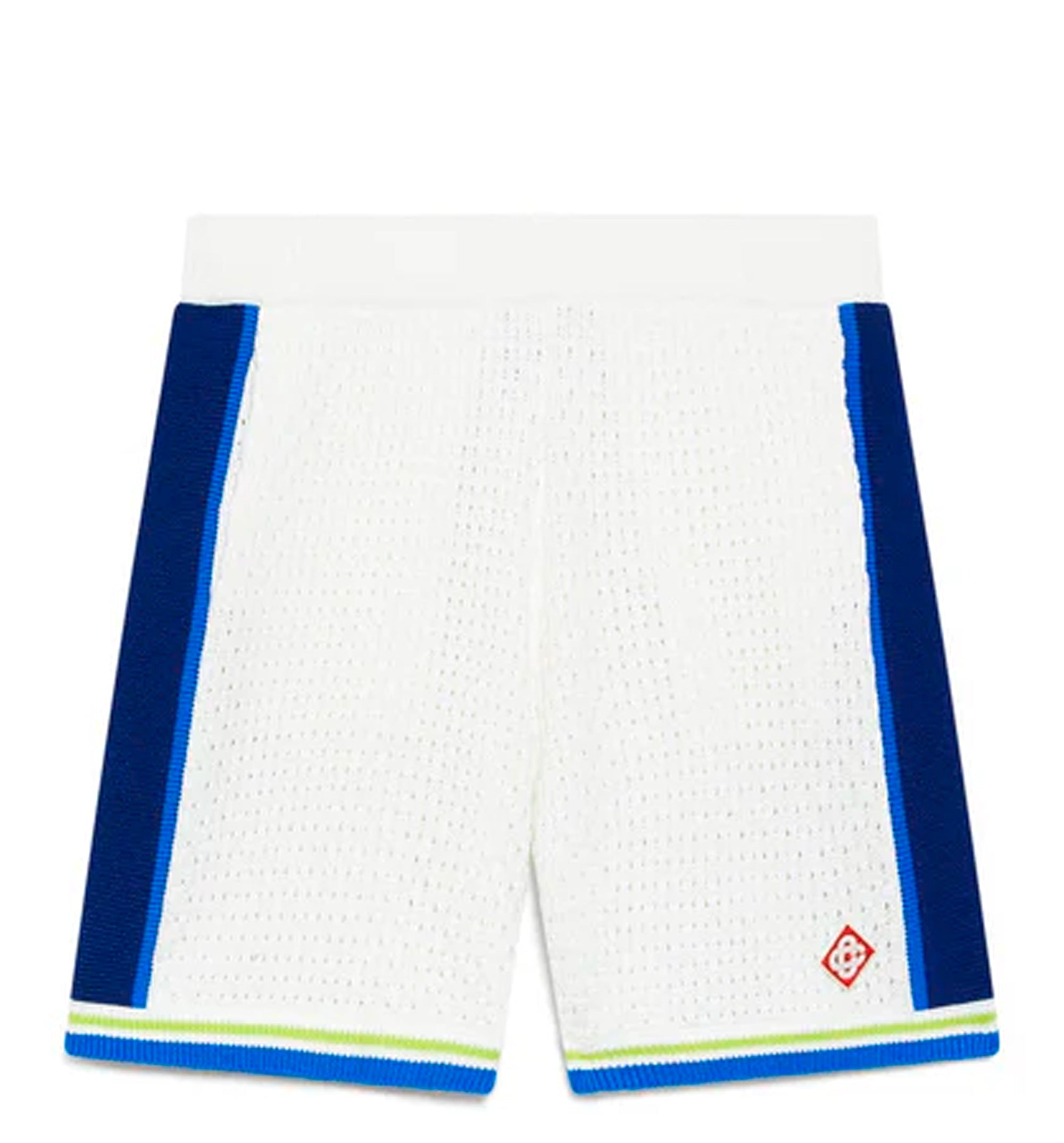 White & Blue Crochet Shorts