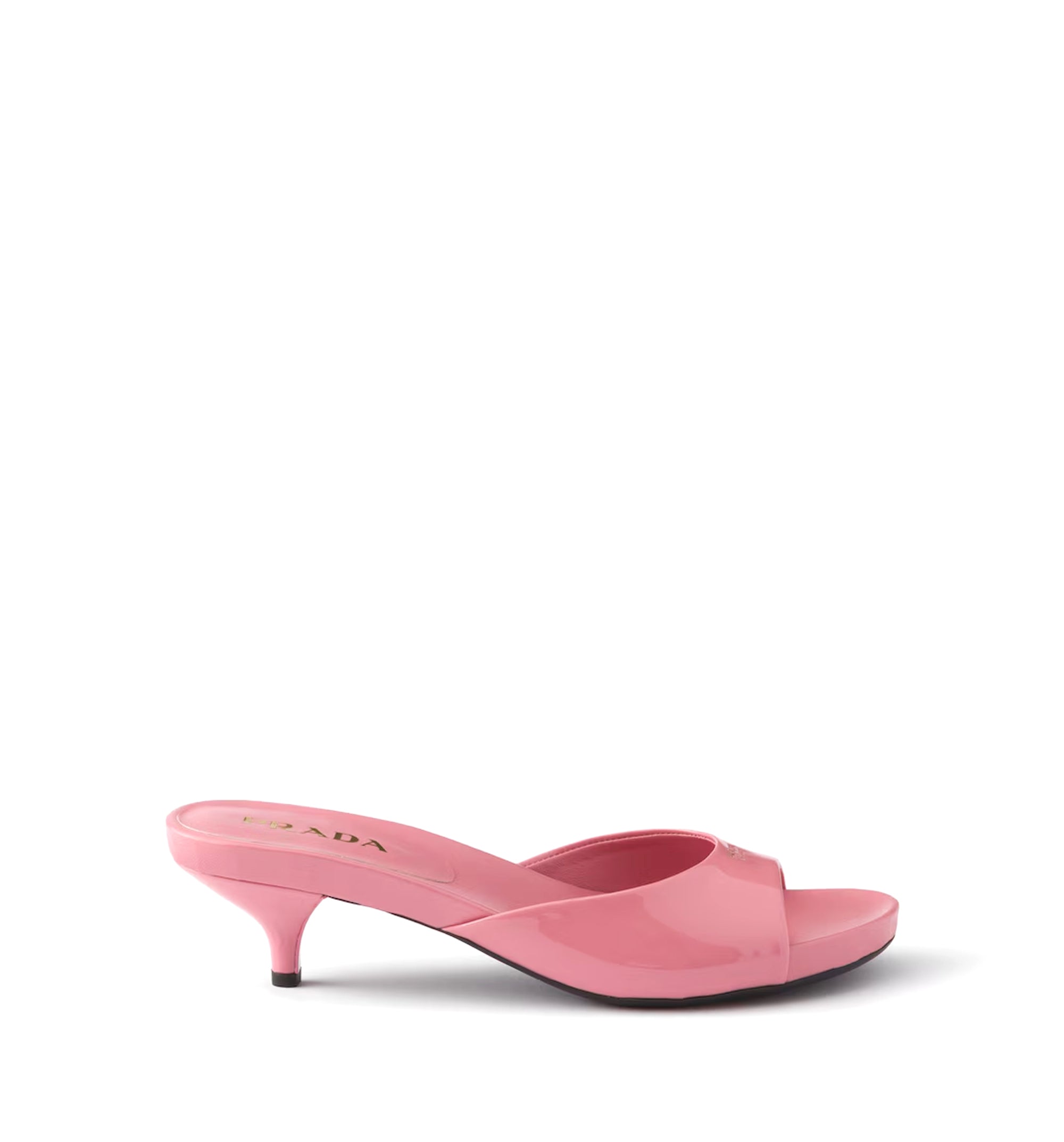 Patent Leather Kitten Heel Sandals