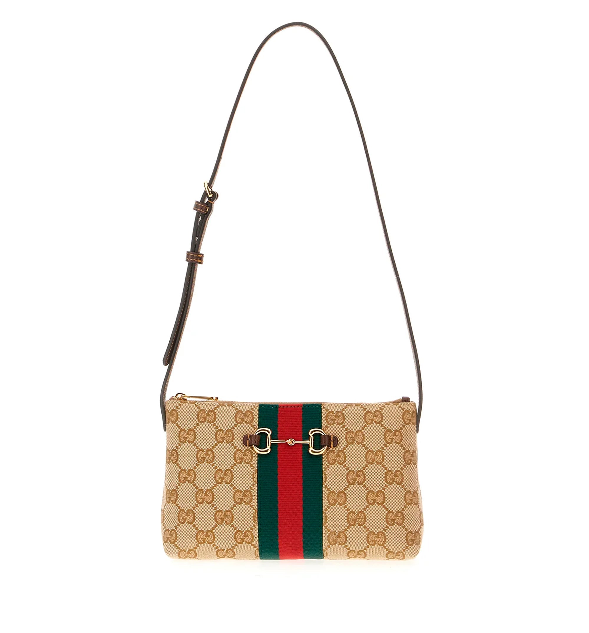 Gucci Horsebit Web wallet with strap
