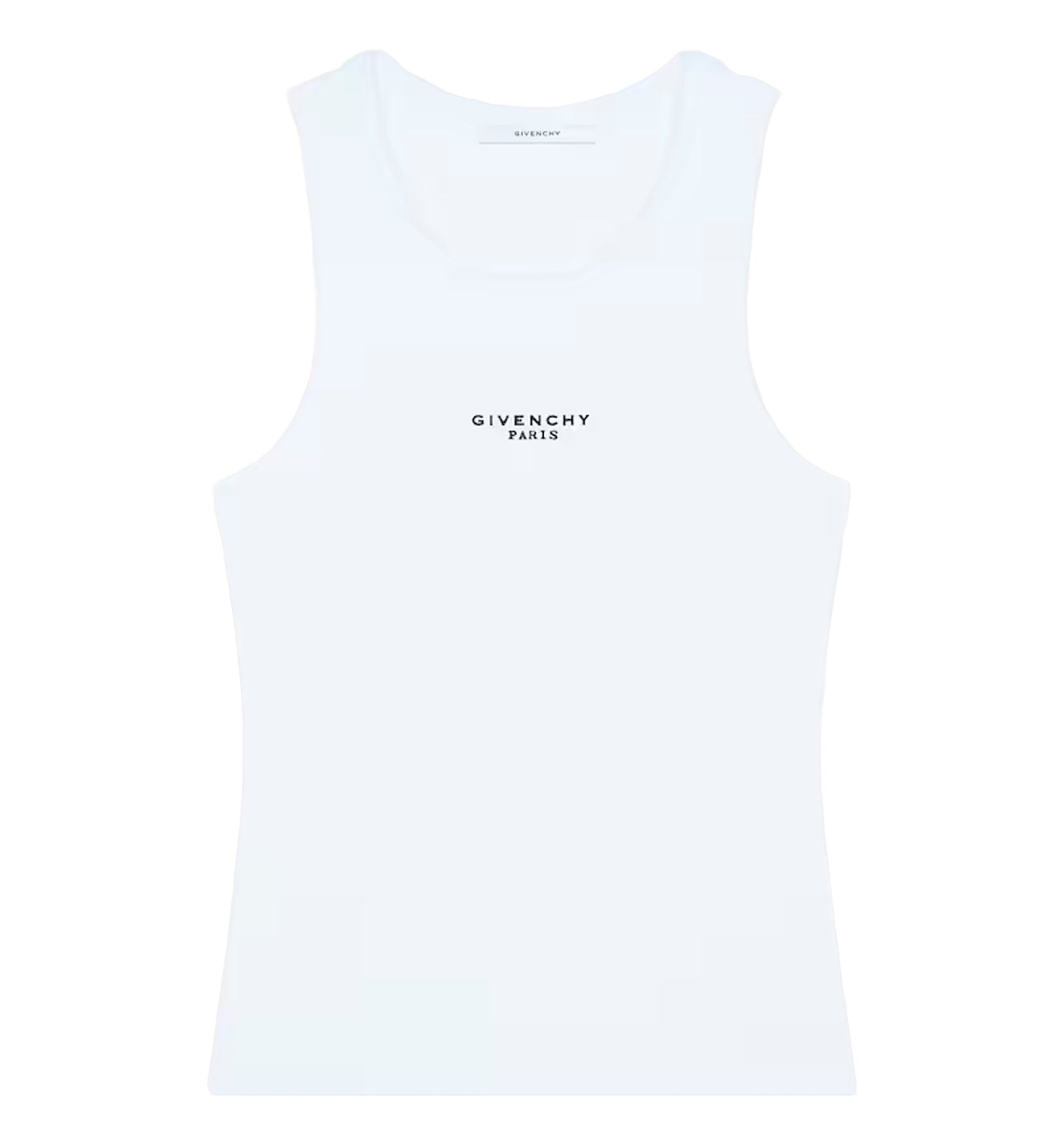 Slim fit tank top in cotton with Givenchy Paris print