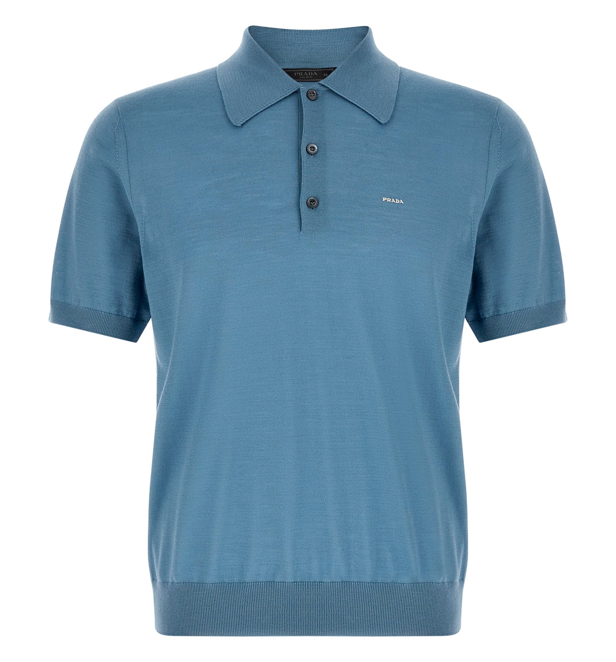 Superfine wool polo shirt