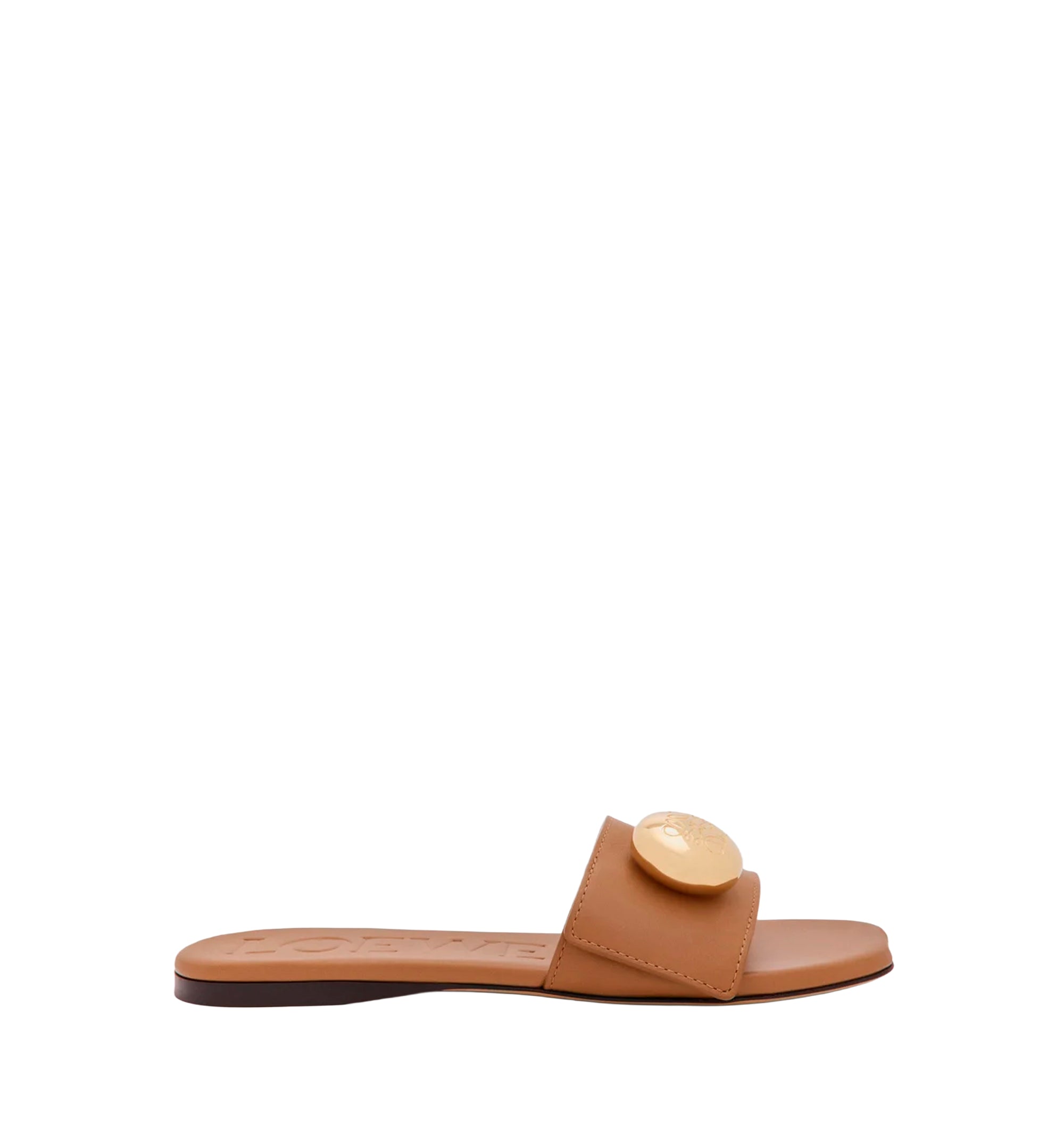 Pebble slide in soft calfskin
