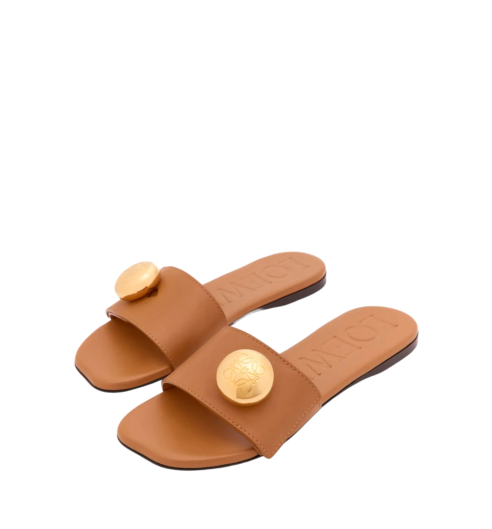 Pebble slide in soft calfskin