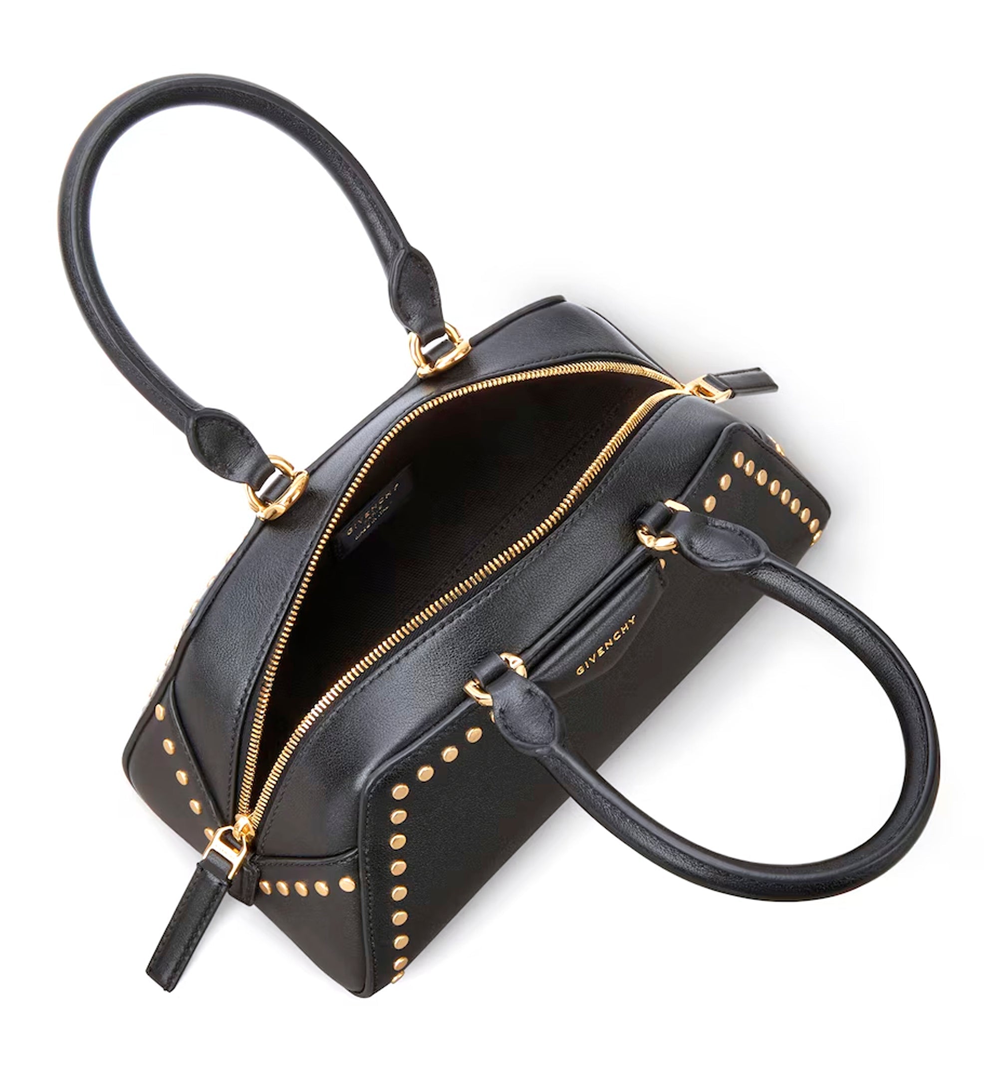 Mini Antigona East-West bag in Box leather with studs detail