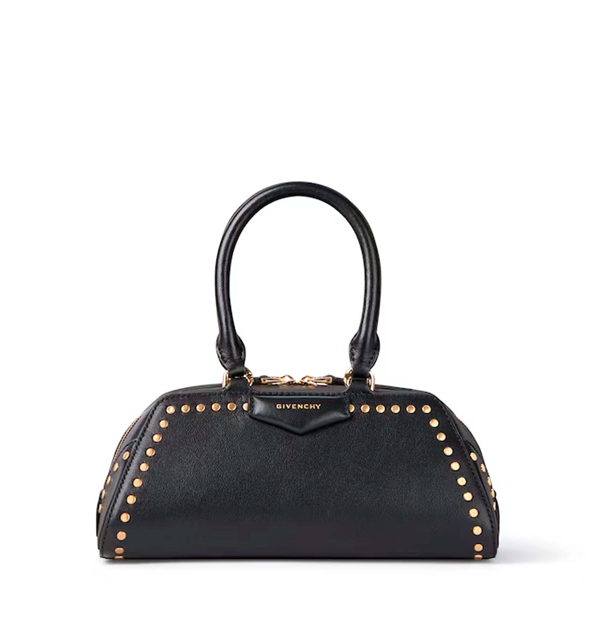 Mini Antigona East-West bag in Box leather with studs detail