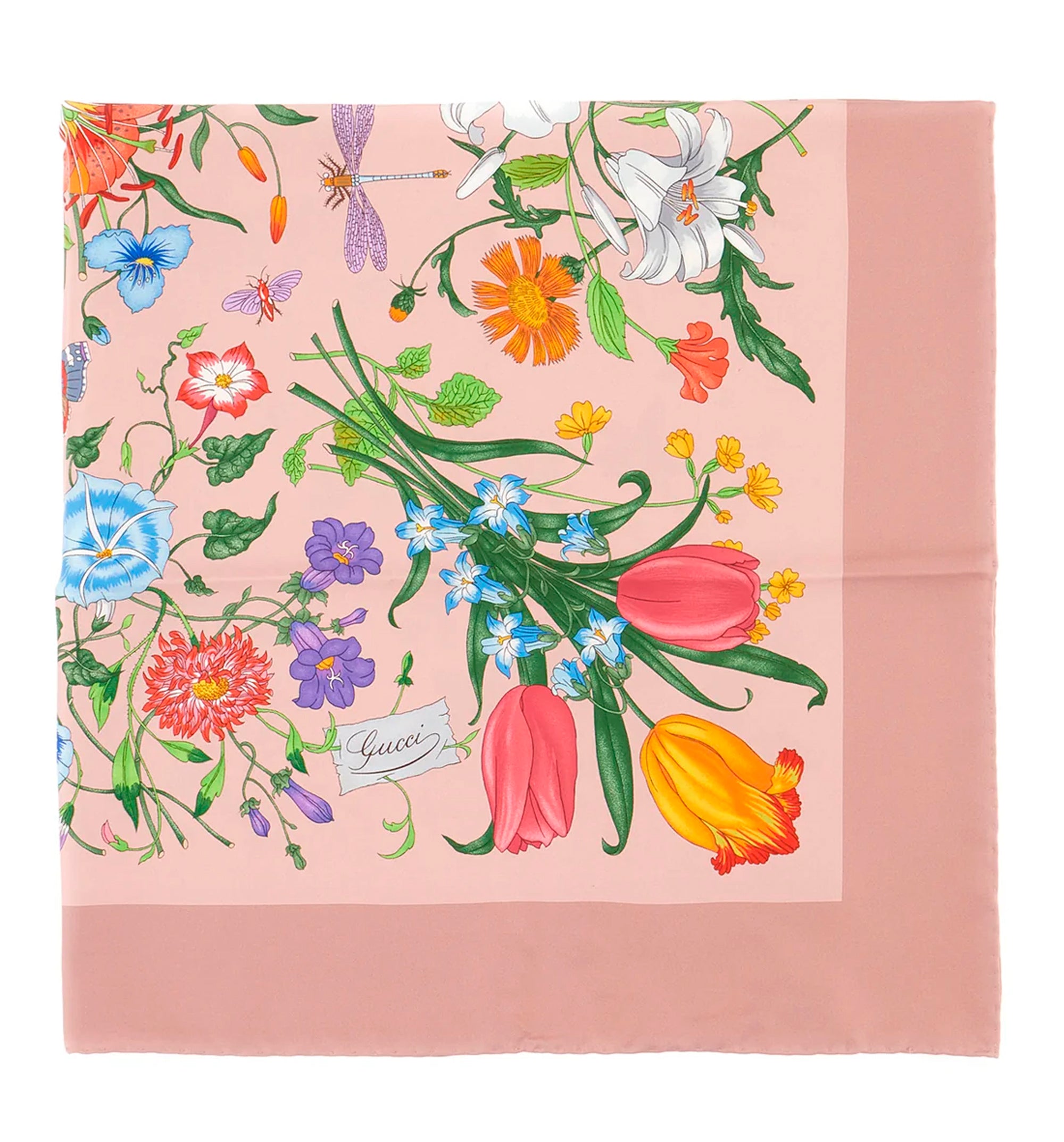 Printed silk twill carré