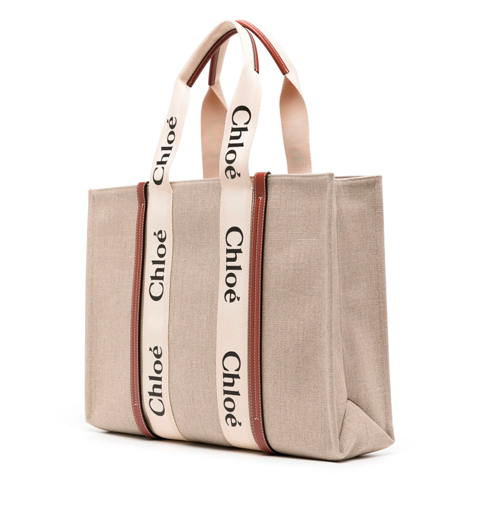 Chloé bag in canvas and leather with embroidered logo