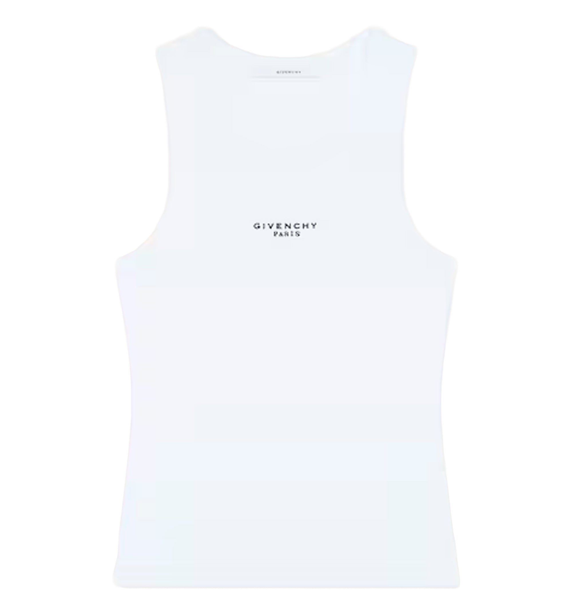 Slim fit tank top in cotton with Givenchy Paris print