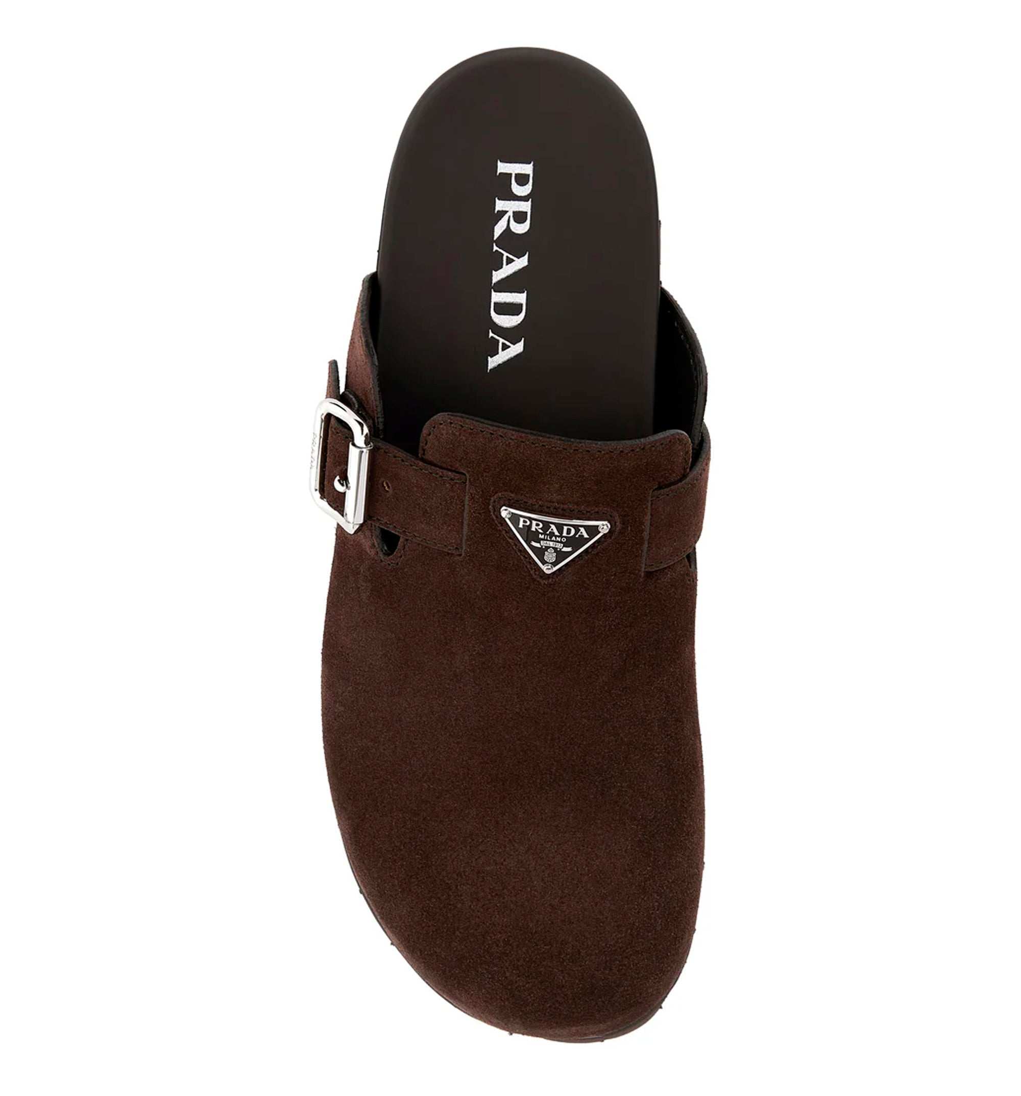 Dark brown suede slippers