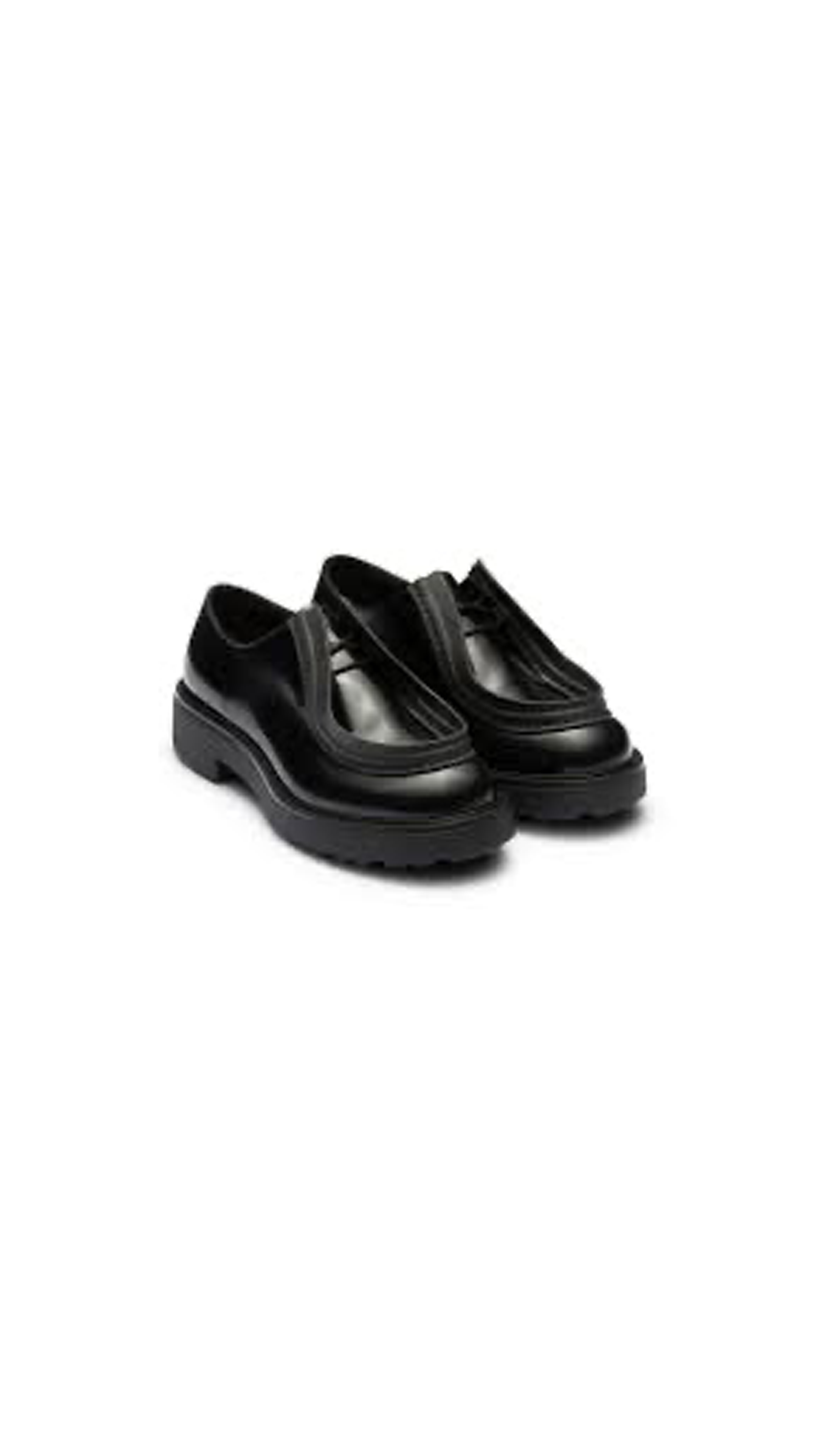 Diapason Opaque Brushed Leather Lace-up Shoes - Black